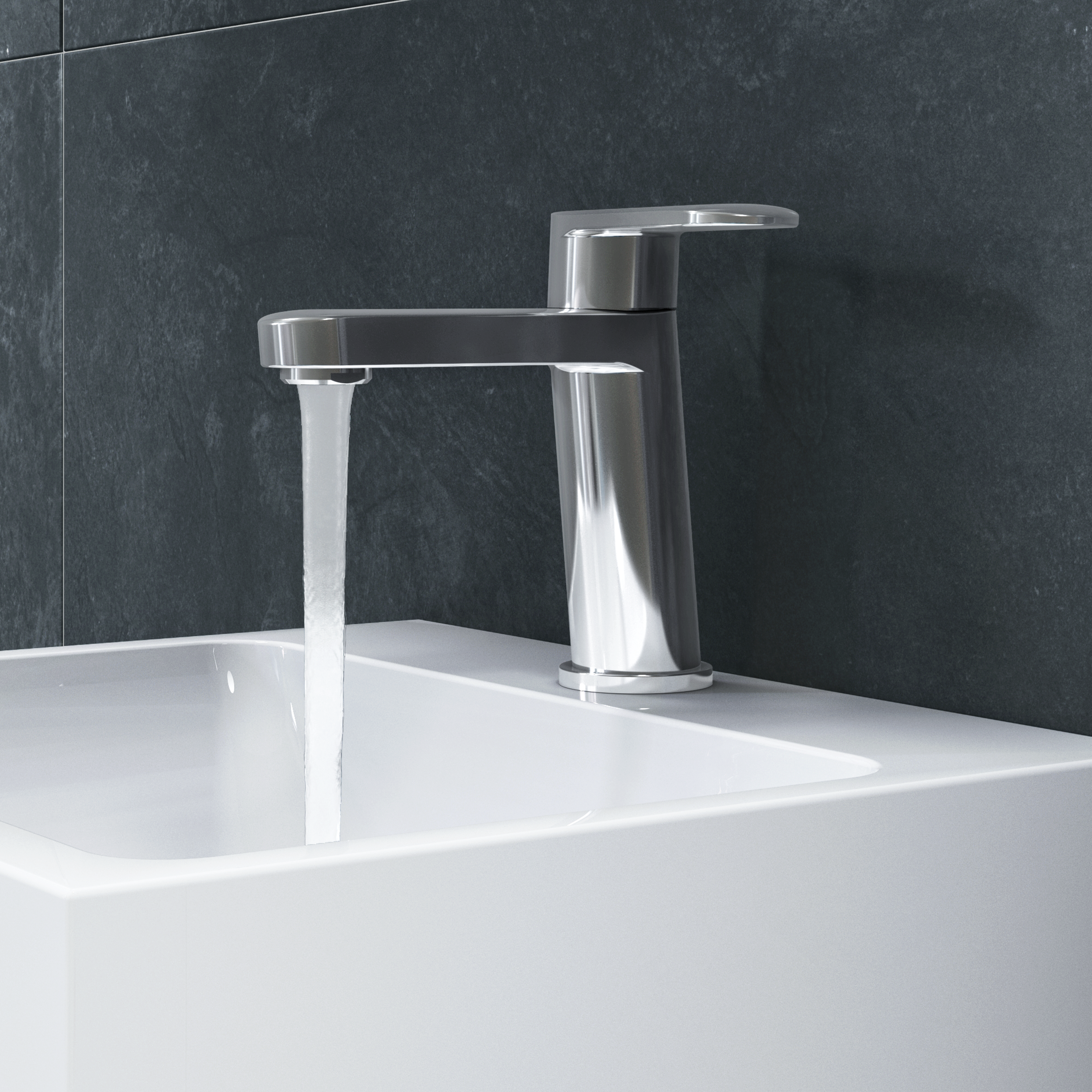 Bateria umywalkowa chrom Icone zimna woda Sensea - 3