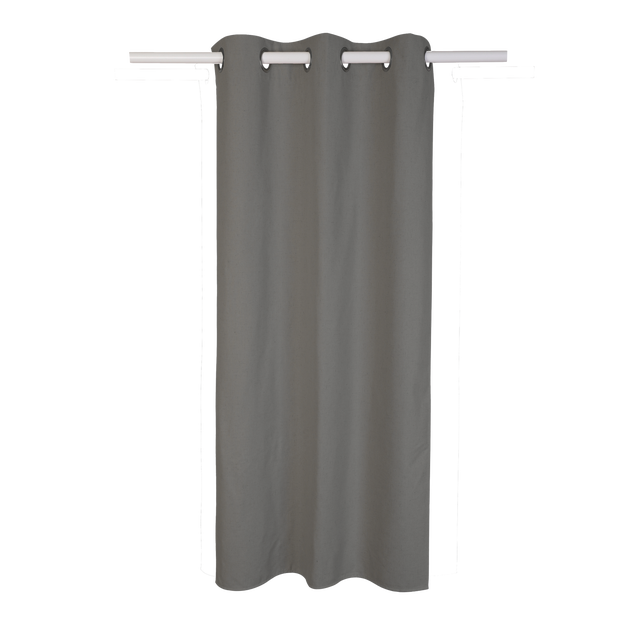 Zasłona zaciemniająca Aleyna szara 140 x 280 cm na przelotkach Inspire