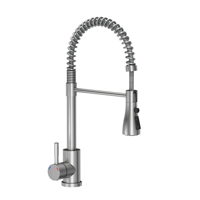 Bateria kuchenna z wyciąganą wylewką U 44 cm Fairy Stal Quadron