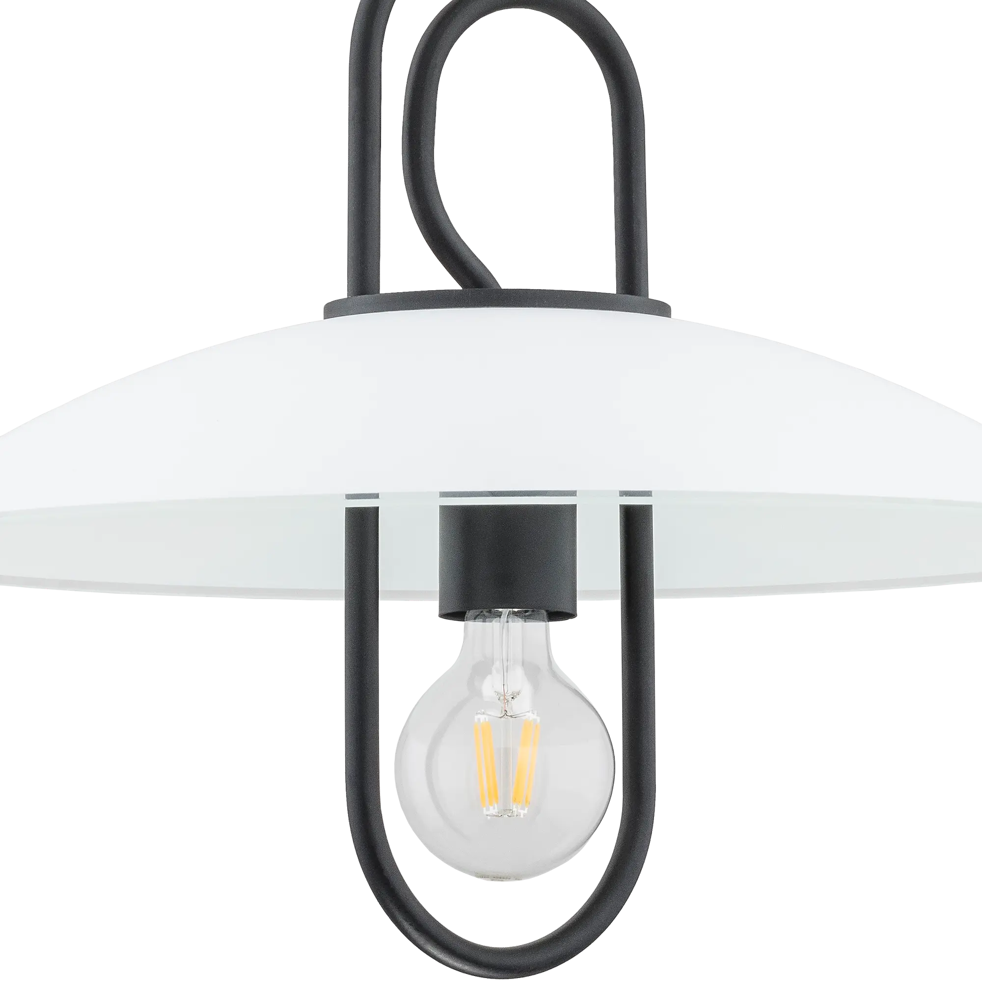 Lampa wisząca Chee Black biało-czarna E27 Alfa - 3