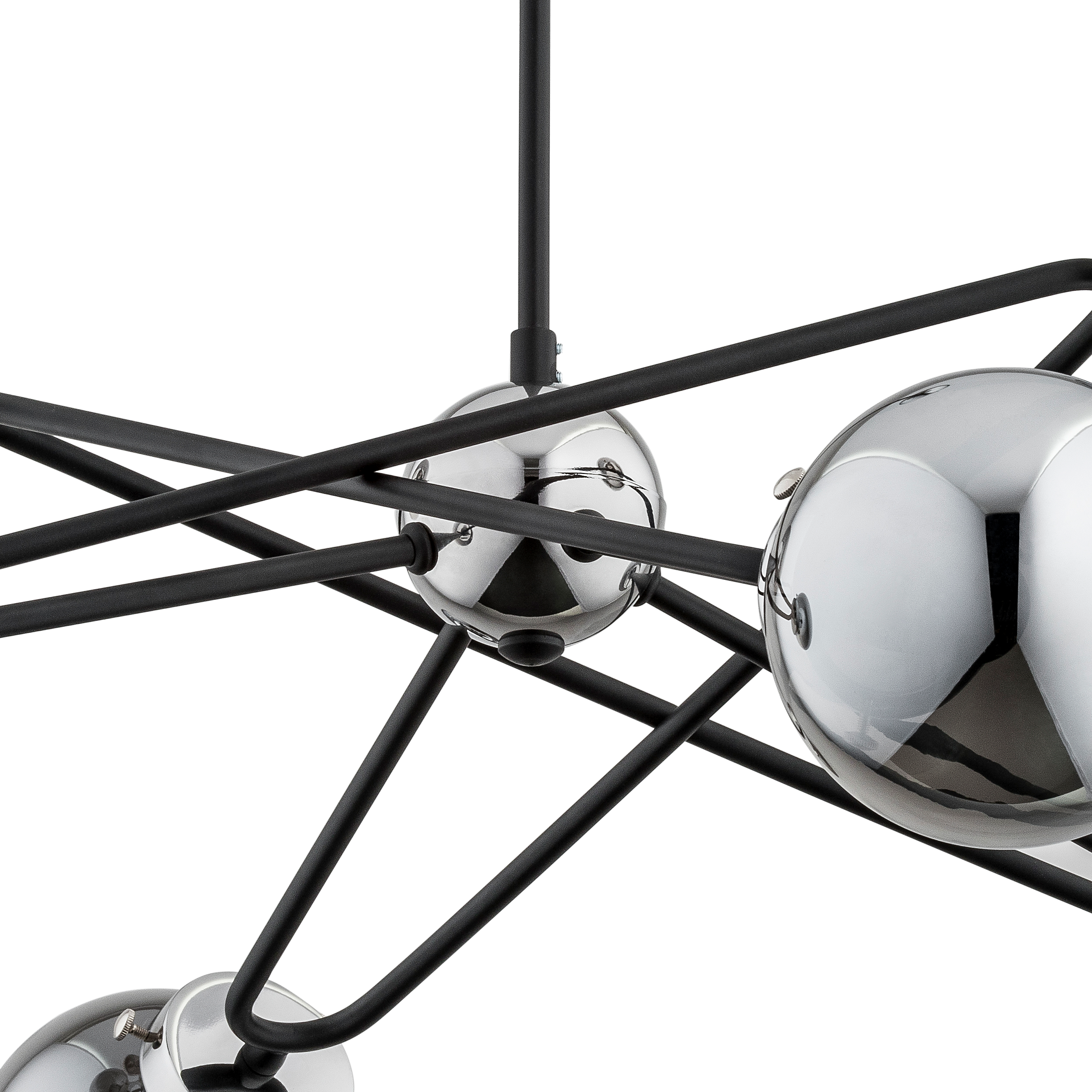 Lampa wisząca Sagito srebrna 6 x E14 Alfa - 4