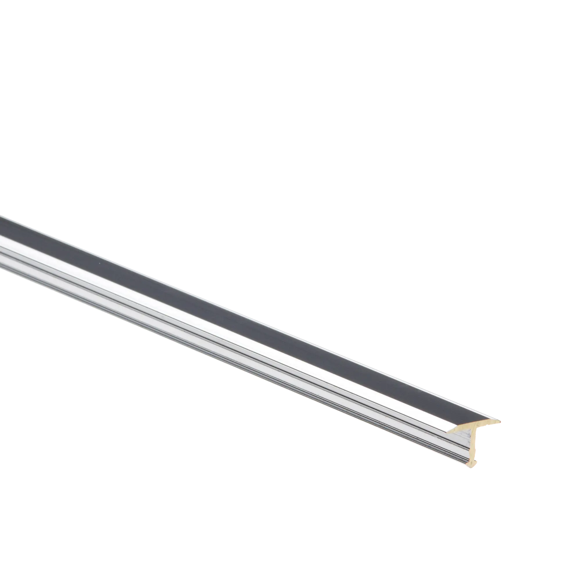 Profil wykończeniowy łączący Chrom Mosiądz T 13 mm / 2.5 m Chrom Cezar