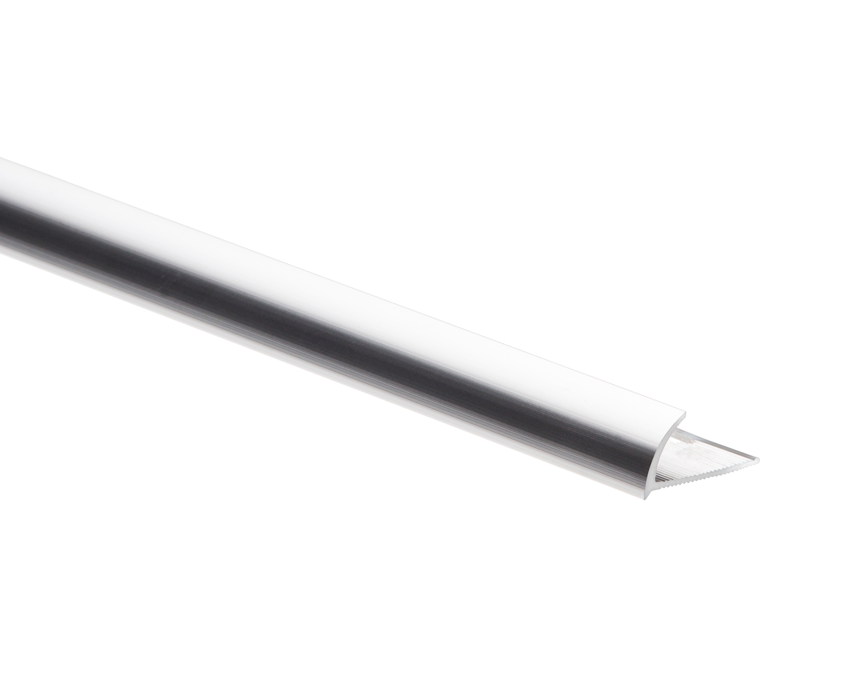Profil do glazury zewnętrzny półokrągły aluminium 10 mm / 2.5 m Srebrny Standers