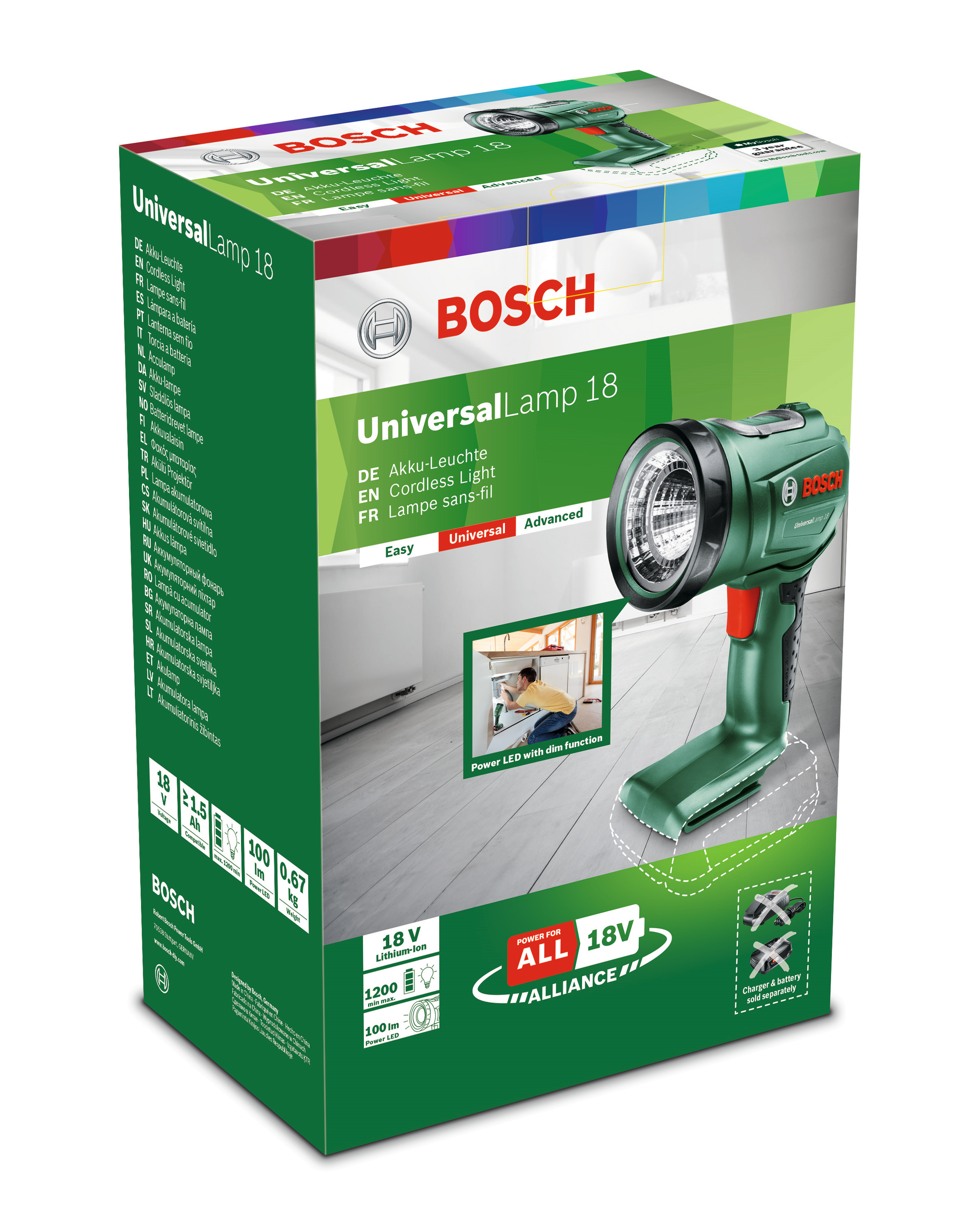 Lampa akumulatorowa Bosch UniversalLamp 18V - 4