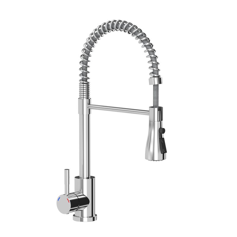 Bateria kuchenna z wyciąganą wylewką U 44 cm Fairy Chrom Quadron