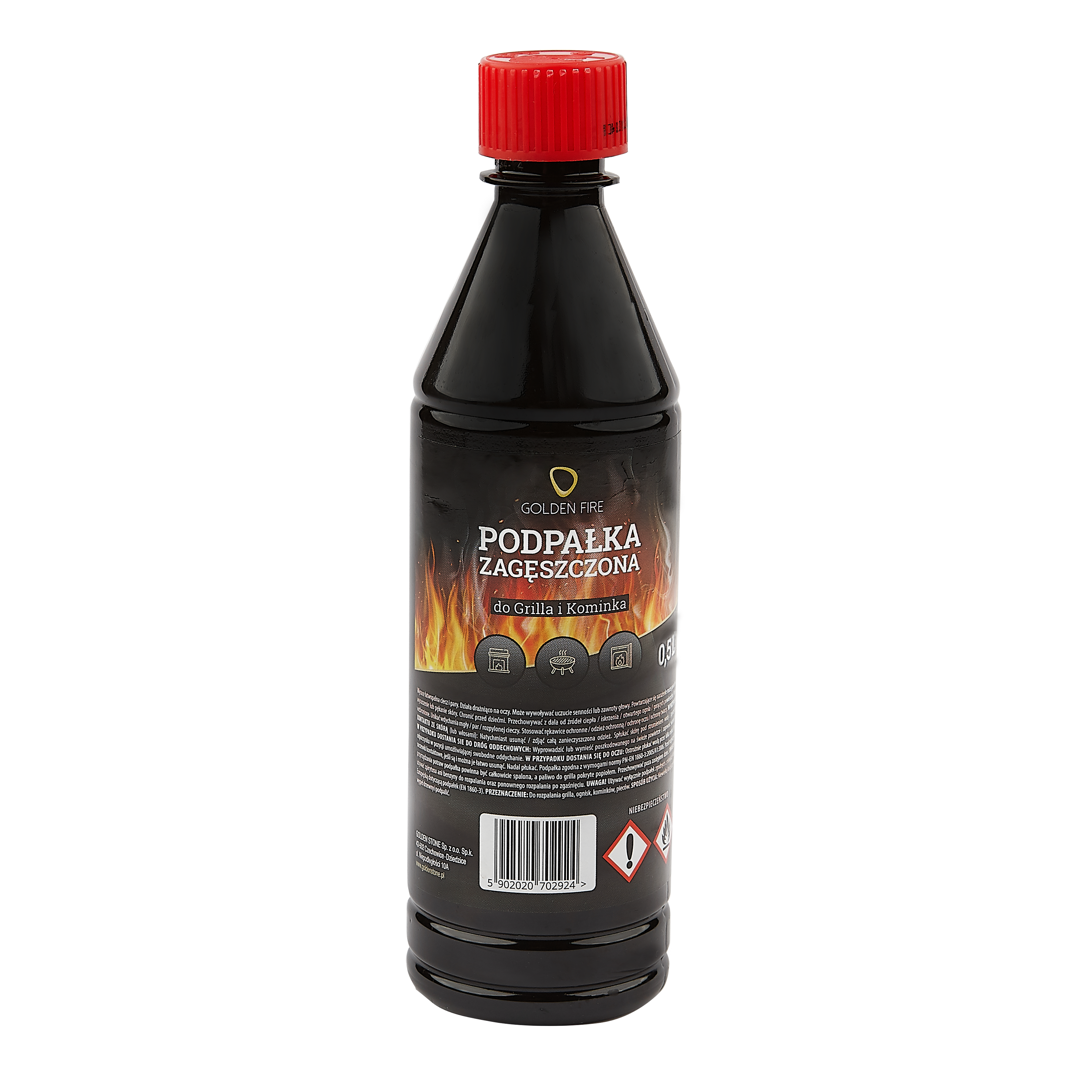 Rozpałka zagęszczona do grilla i kominka 0.5 Litra Golden Fire