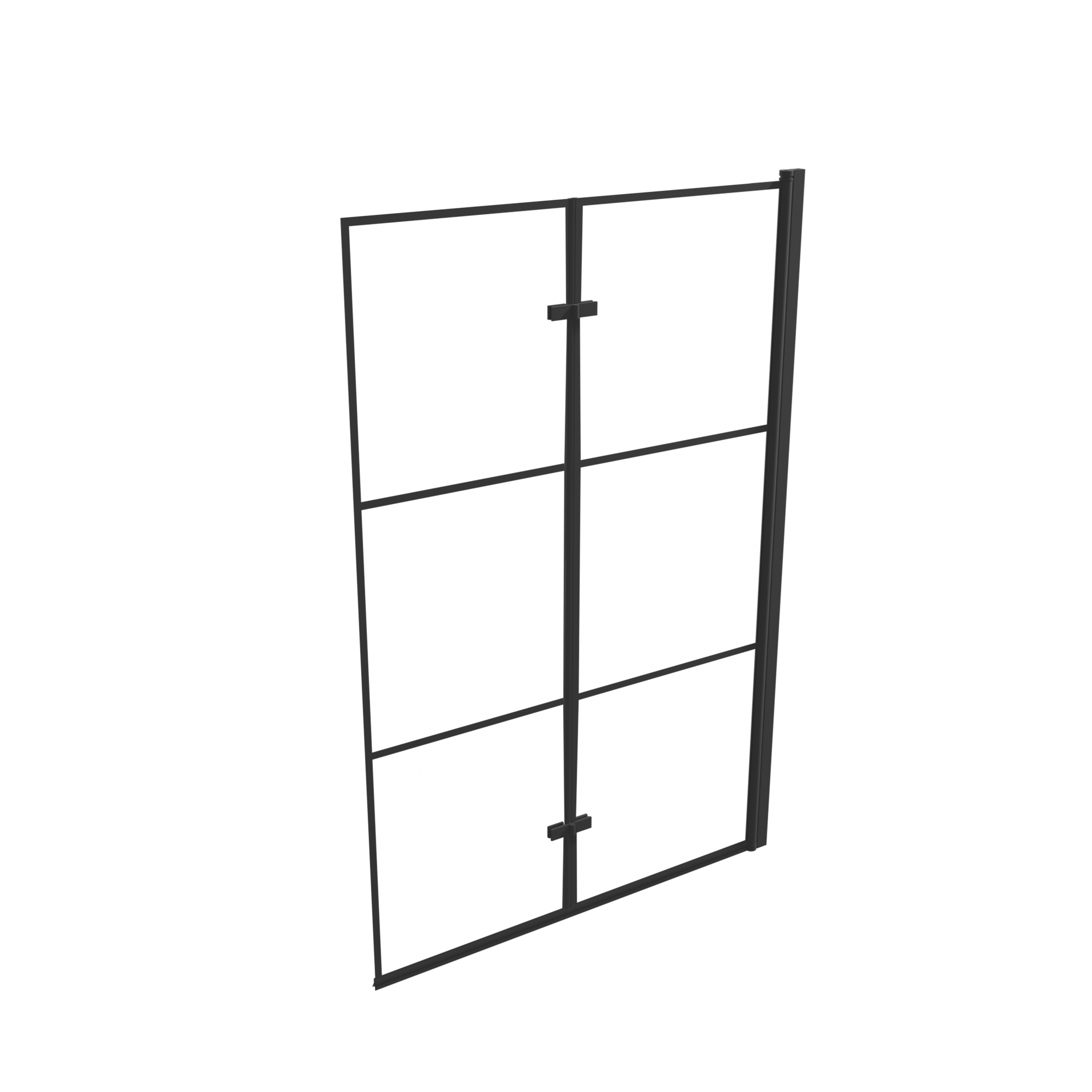 Parawan nawannowy Alvea lewy 150x100 cm czarny Wellneo
