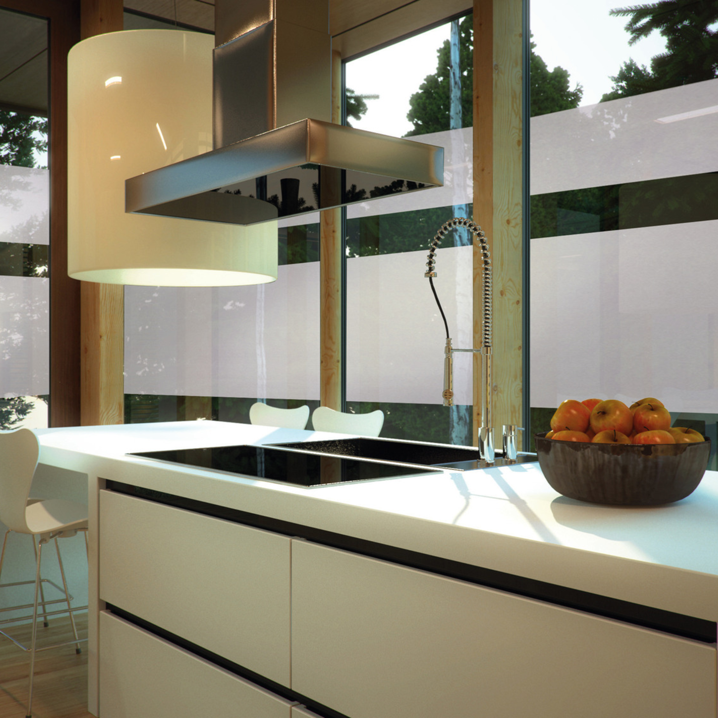 Okienna folia samoprzylepna Mrożona szyba 90 x 210 cm - 3