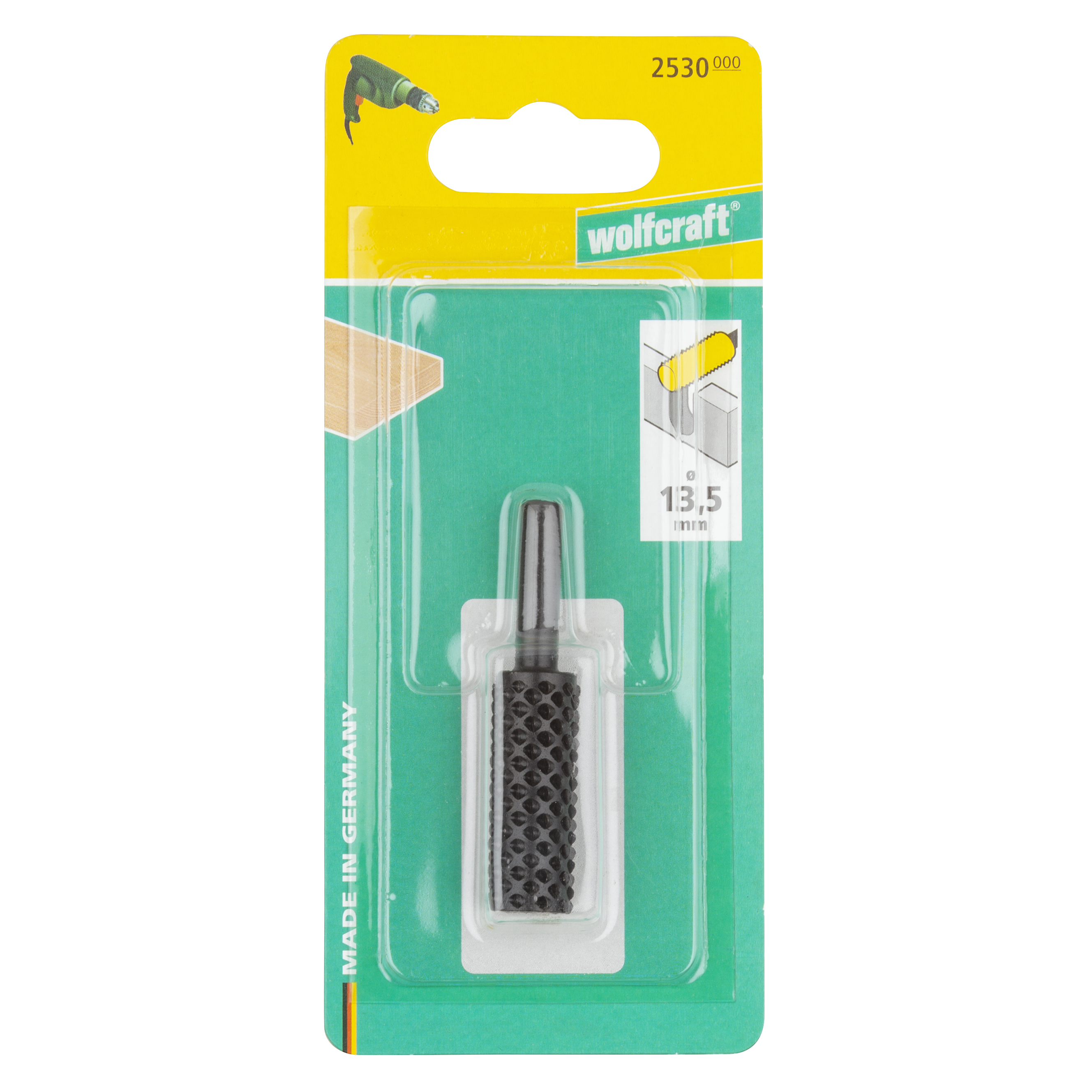 Zdzierak cylindryczny do drewna 13.5x35 mm 2530000 WOLFCRAFT - 3