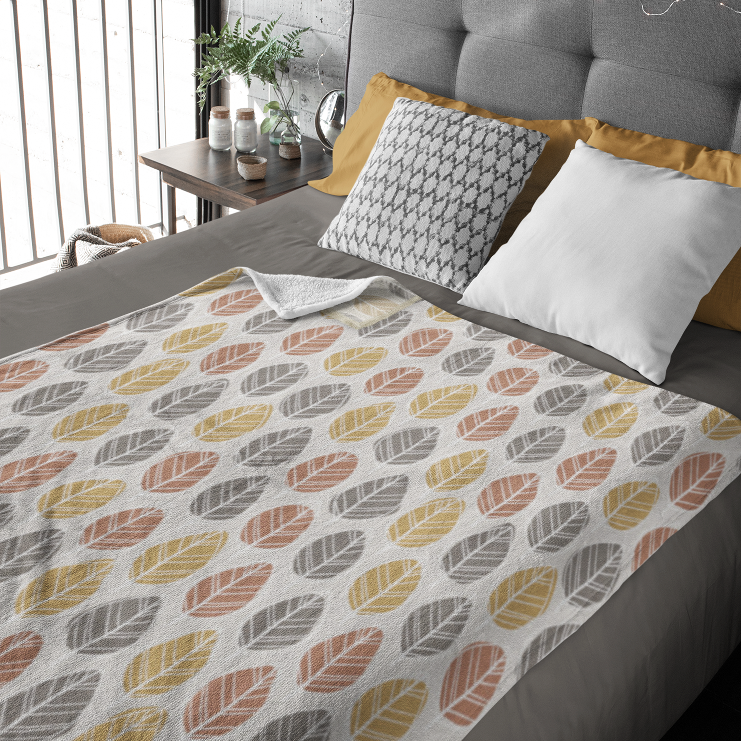 Koc Louisiana beżowy 150 x 200 cm - 2