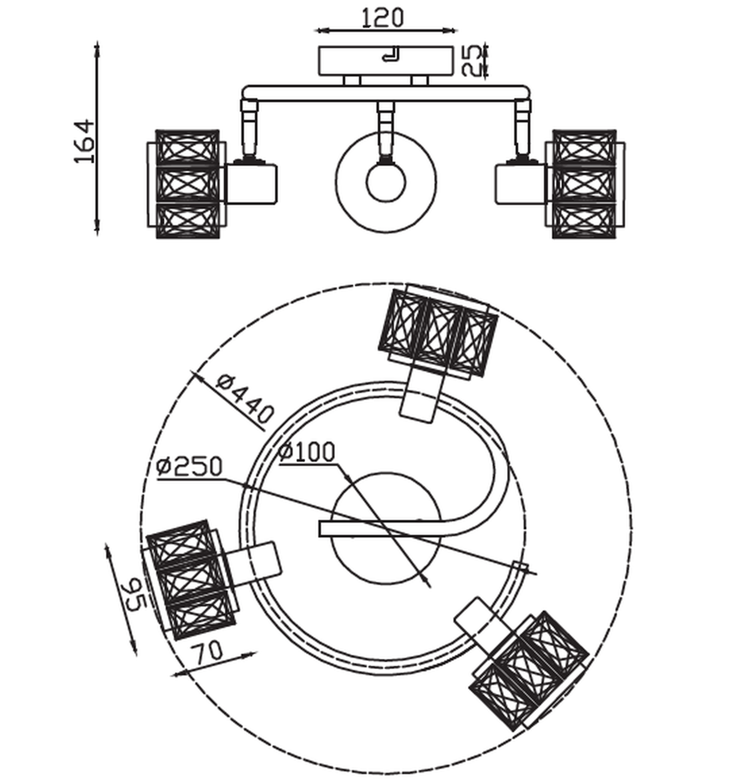 Plafon spirala Crownie chrom E14 Reality - 3