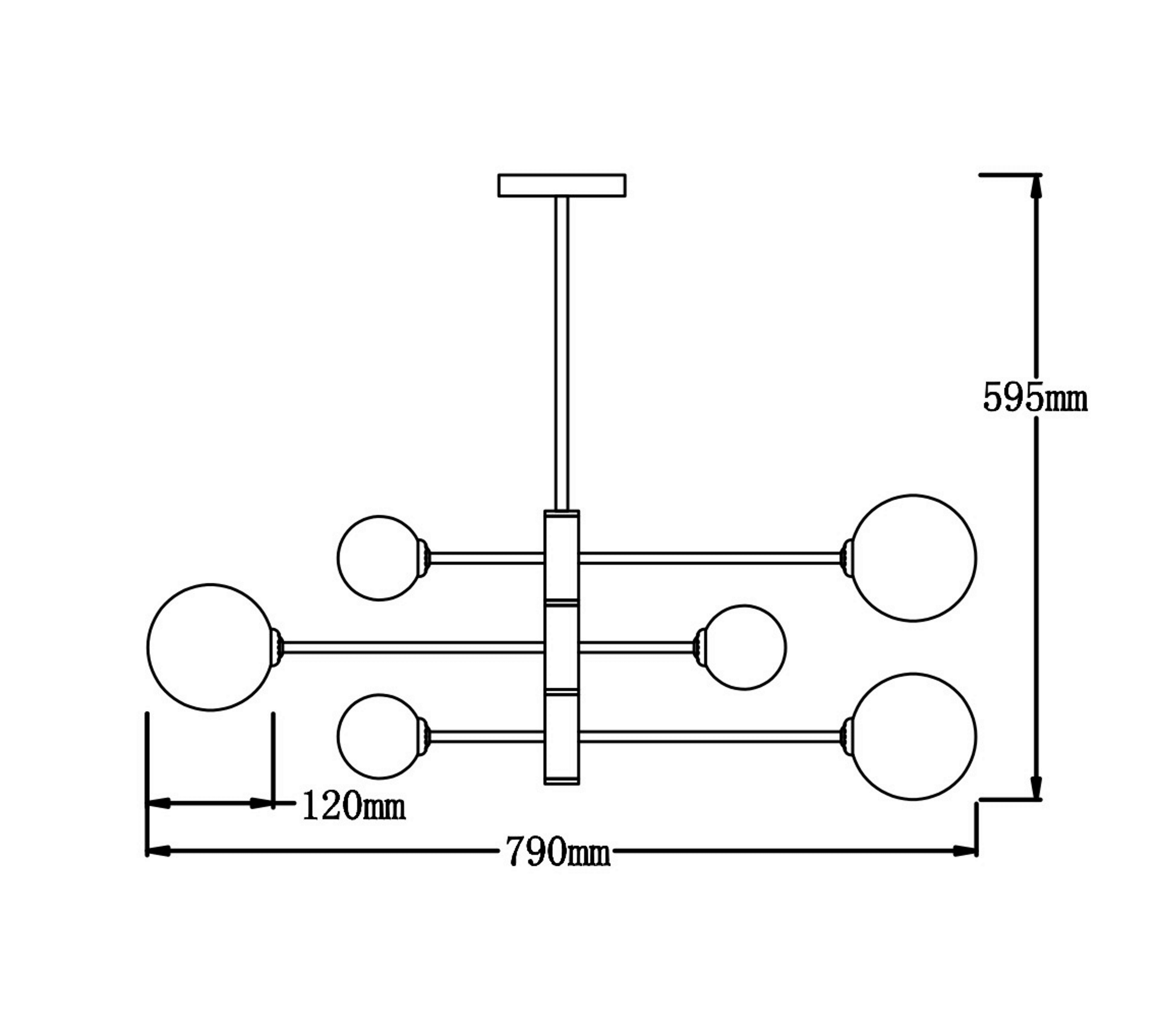 Lampa wisząca Dorado złota 6 x G9 Light Prestige - 6
