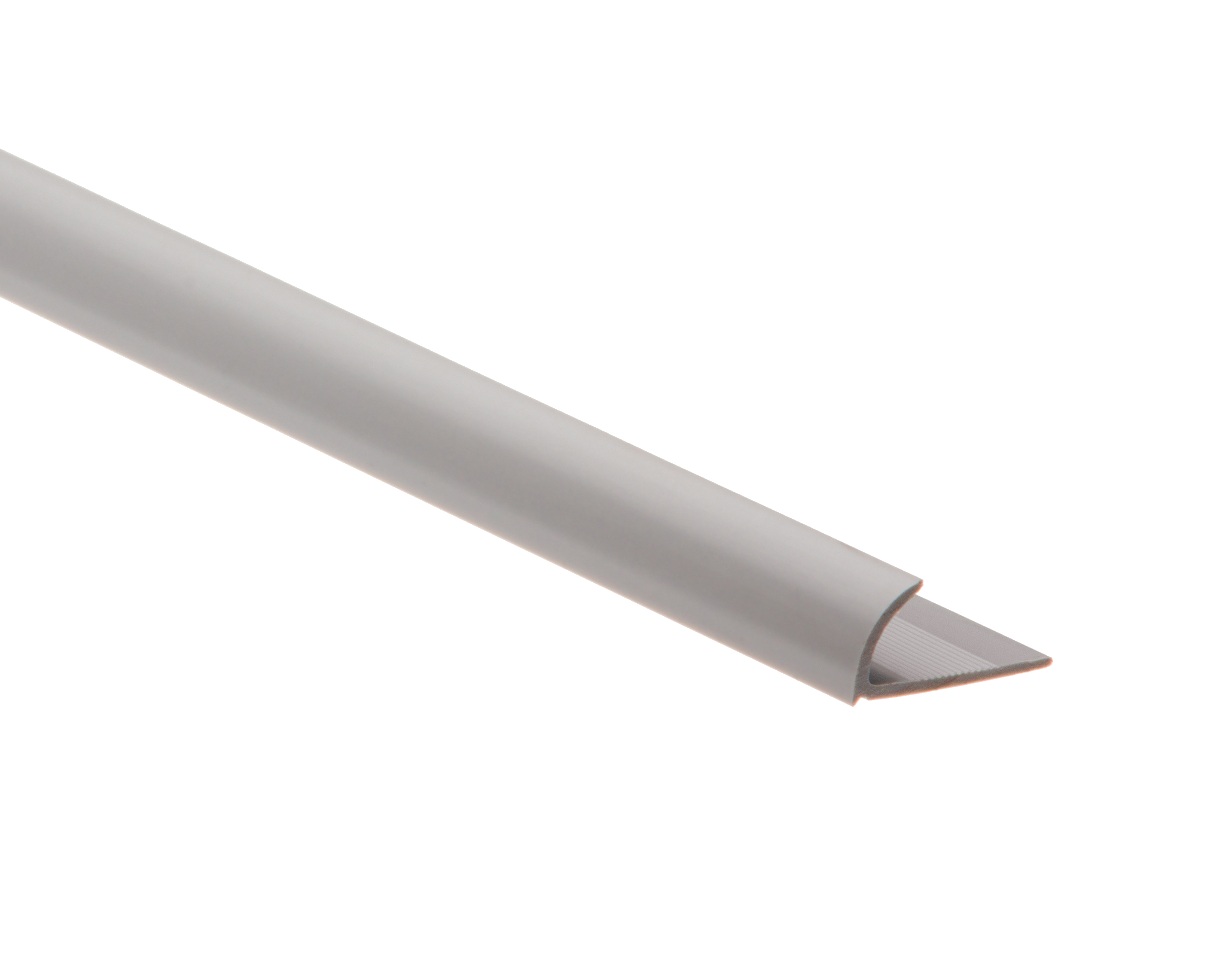 Profil do glazury zewnętrzny półokrągły PVC 12 mm / 2.5 m Szary Cezar