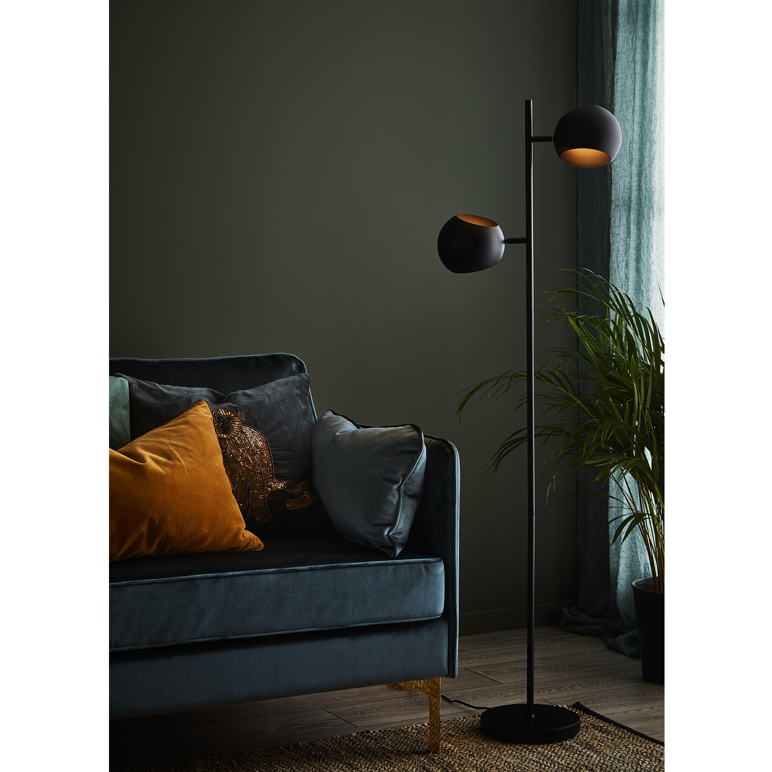 Lampa podłogowa Edgar 2xE14 80 W czarna Markslojd - 2
