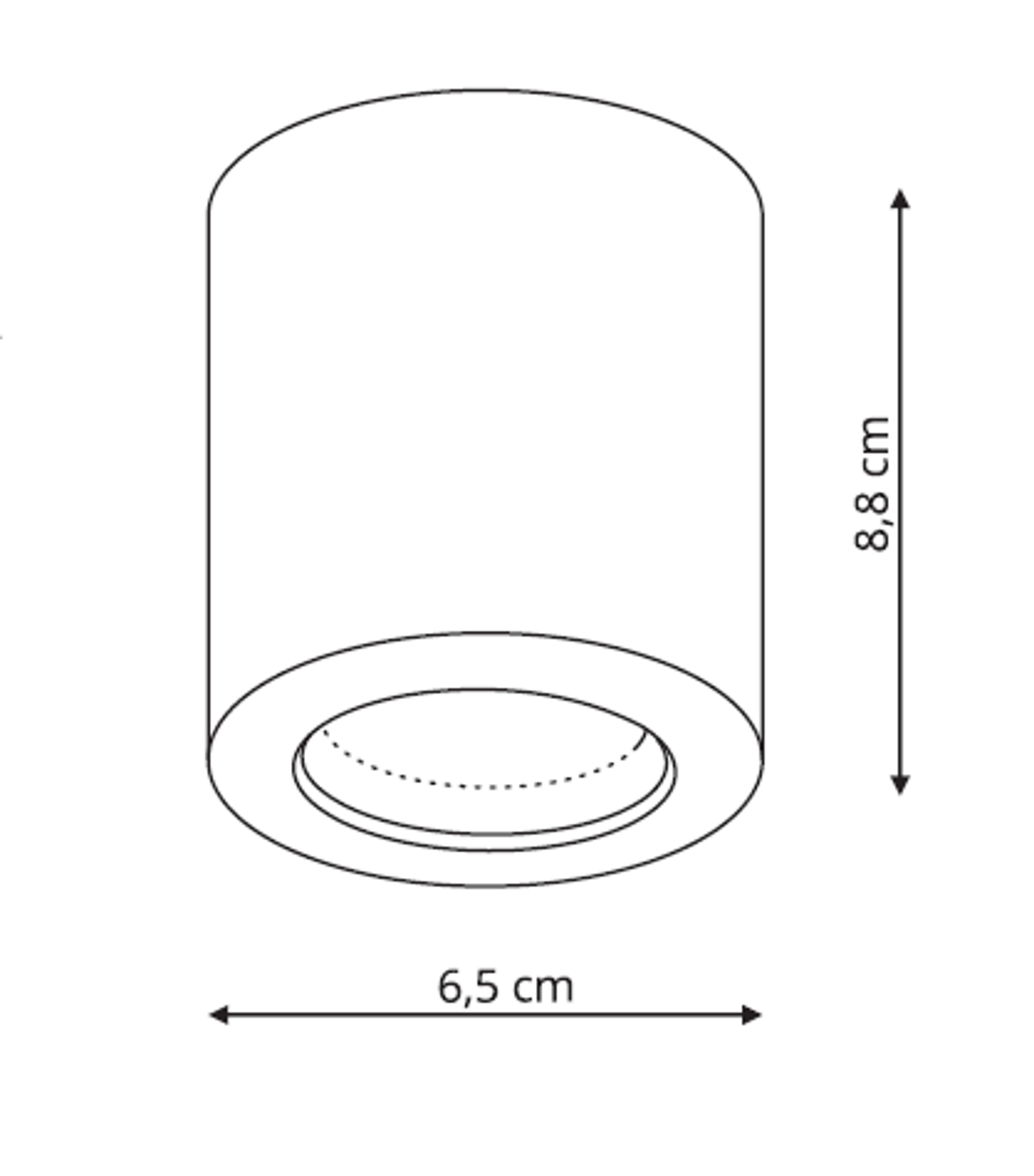 Oprawa stropowa natynkowa FARO IP65 czarna okrągła GU10 LIGHT PRESTIGE - 6