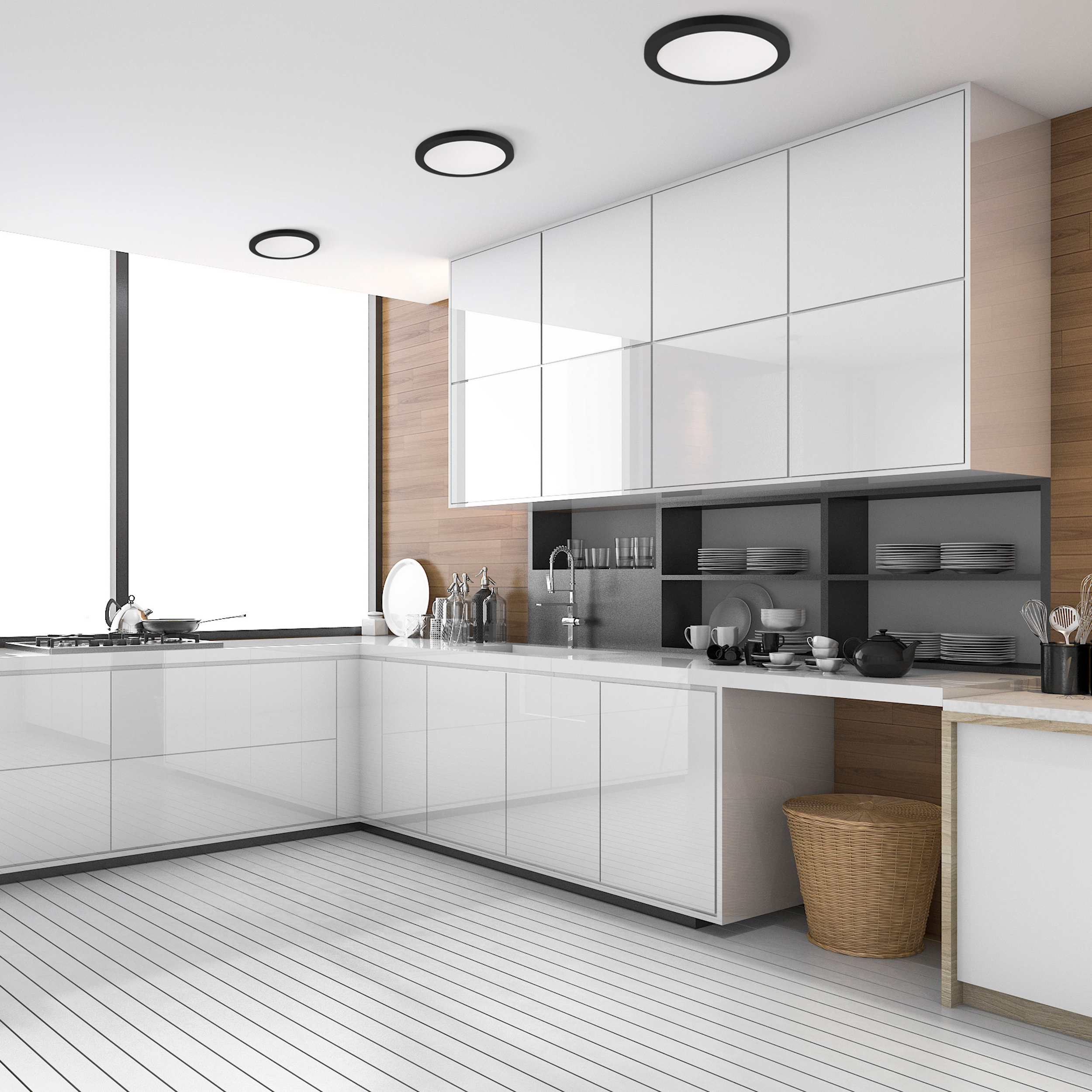 Plafon LED YORK IP20 2000 lm czarny LED LIGHT PRESTIGE - 2