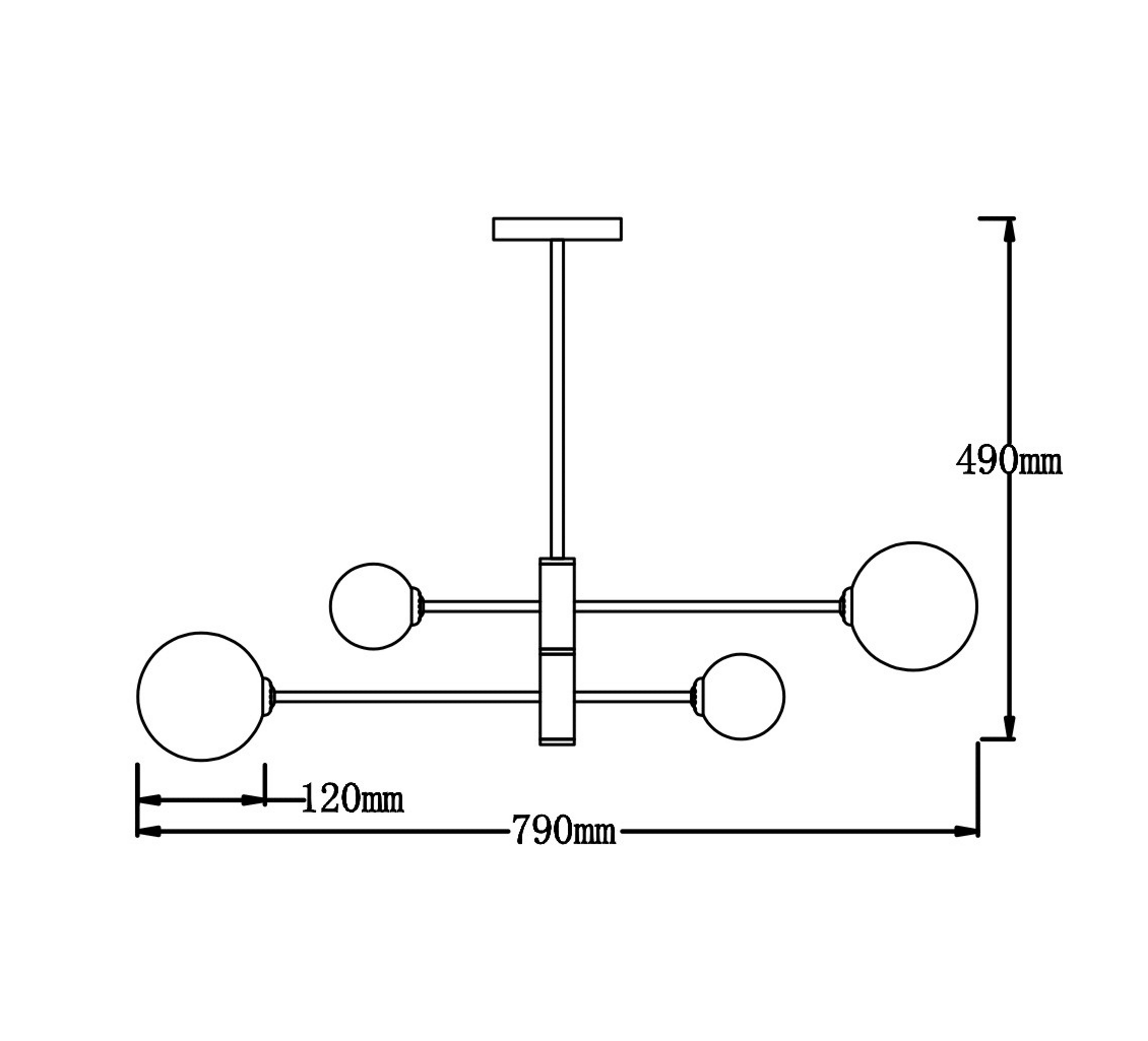 Lampa wisząca Dorado złota 4 x G9 Light Presige - 6