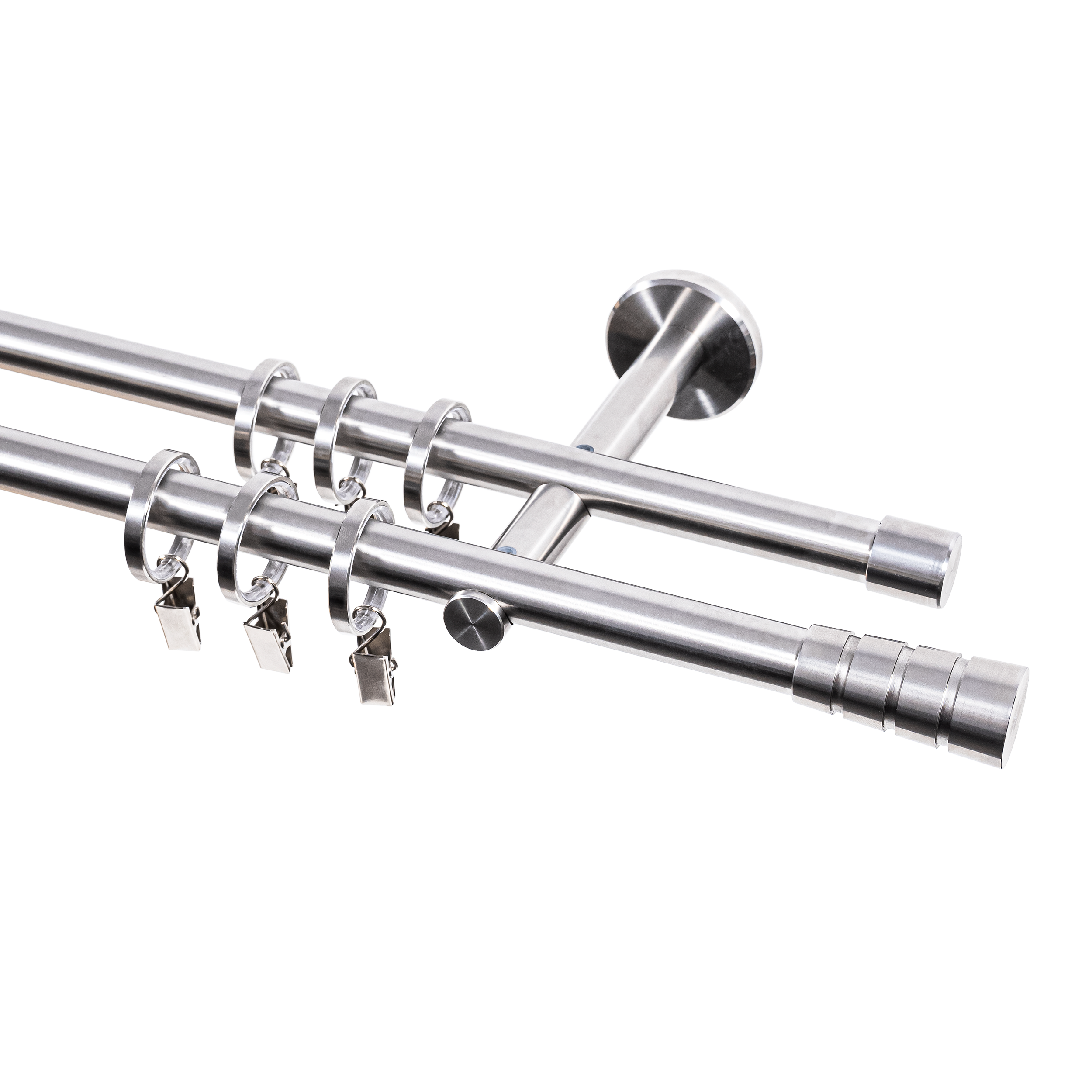 Karnisz Inox 200 cm podwójny stal nierdzewna 16 mm