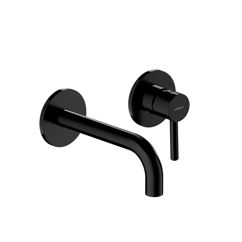 Bateria umywalkowa podtynkowa czarna Simplon Omnires