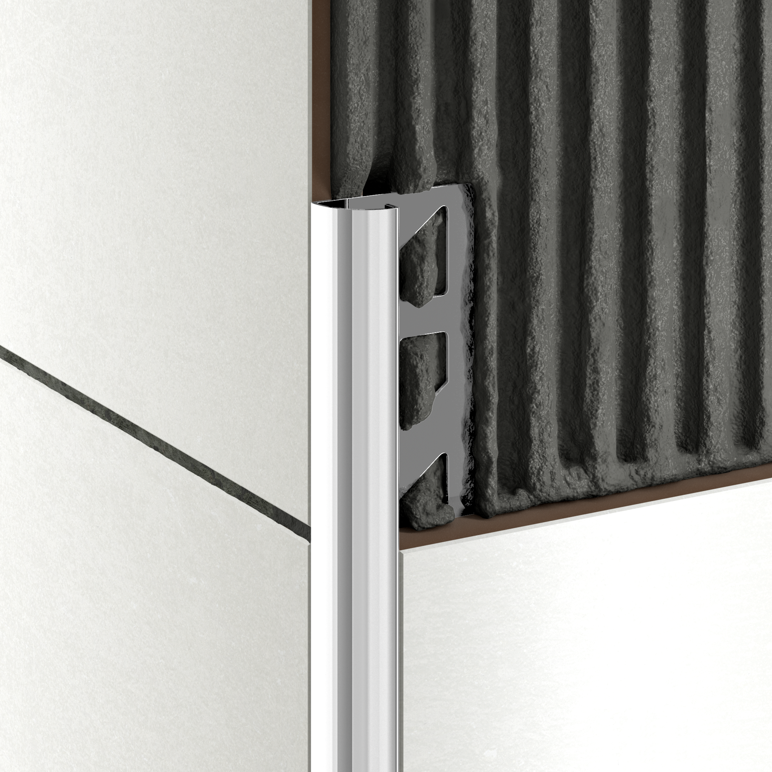 Profil do glazury zewnętrzny półokrągły 12 mm / 2.5 m Stal nierdzewna Standers - 8