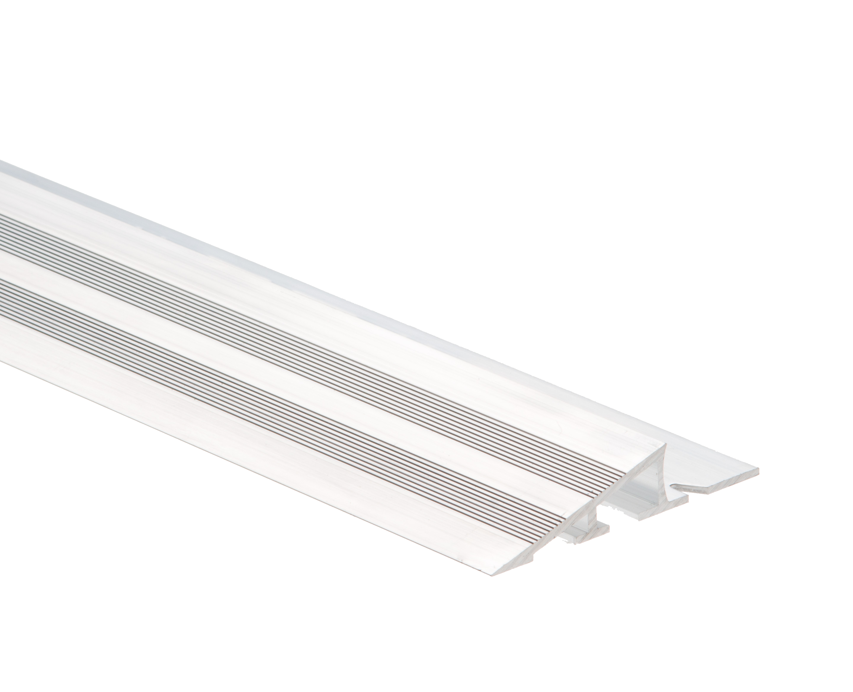 Profil najazdowy skośny riflowany 44 X 13 mm / 2.5m Srebrny Cezar