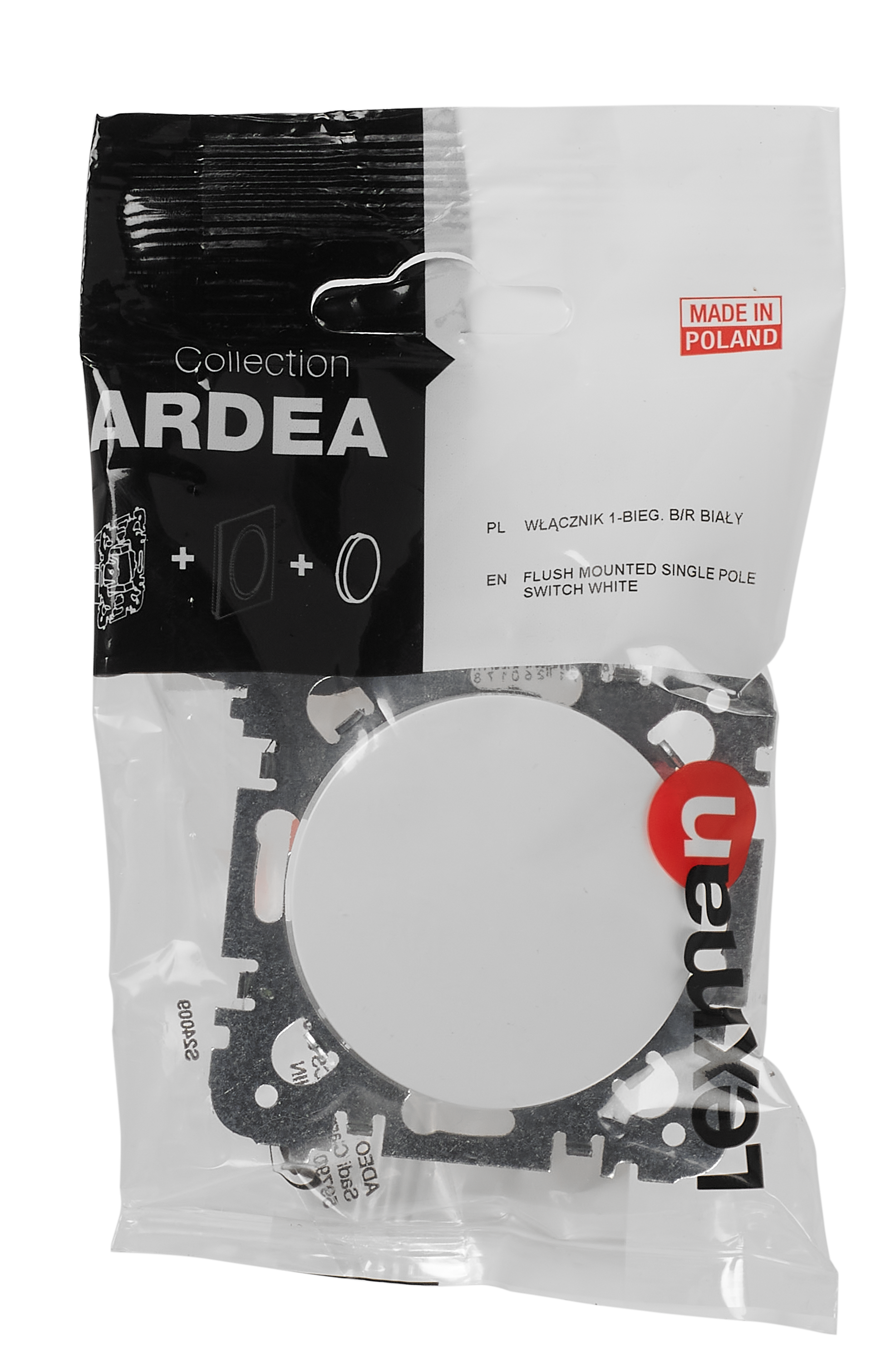 Włącznik pojedynczy Ardea Biały LEXMAN - 11