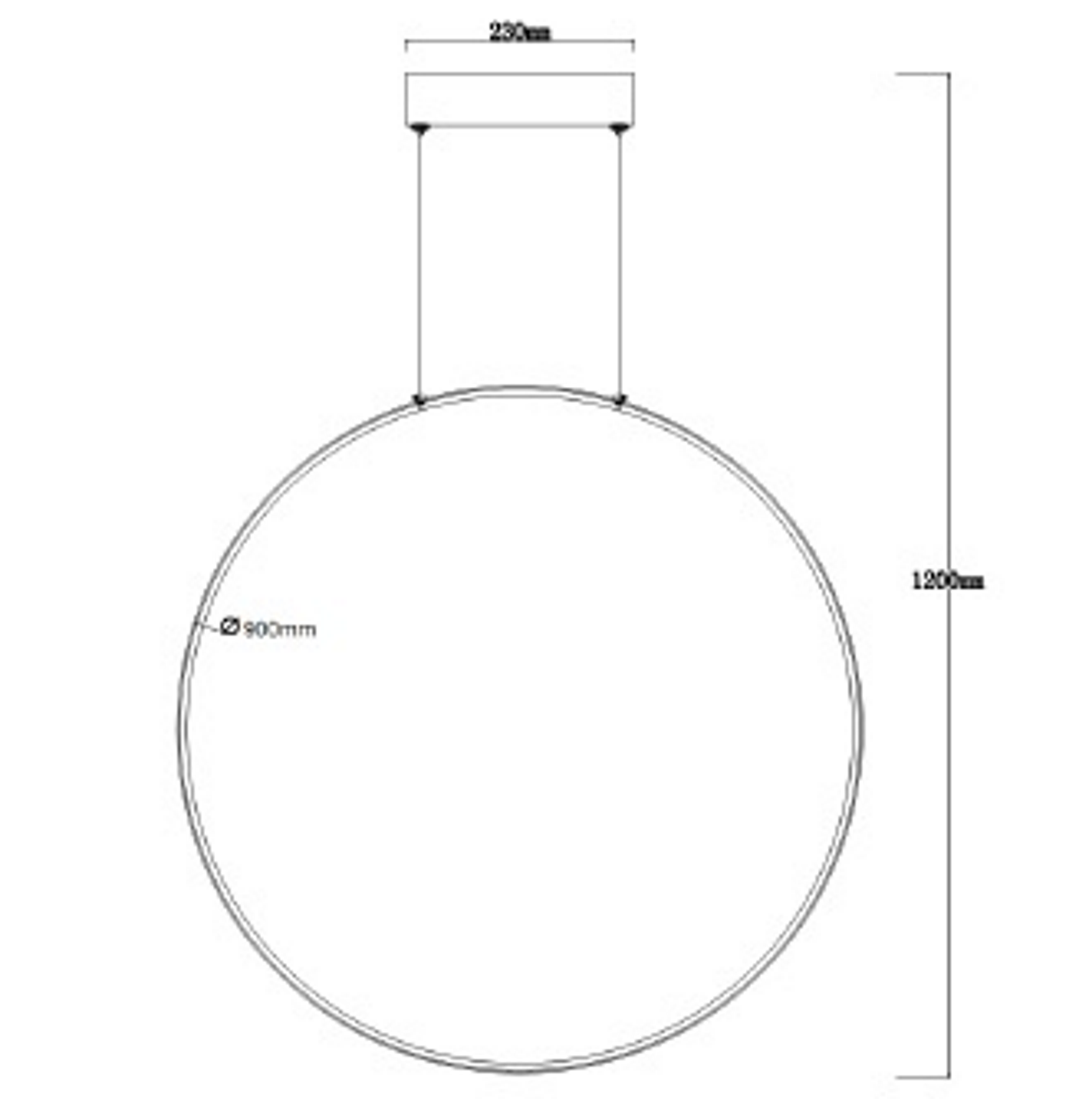 Lampa wisząca Mirror złota 90 cm 1500 lm LED Light Prestige - 5