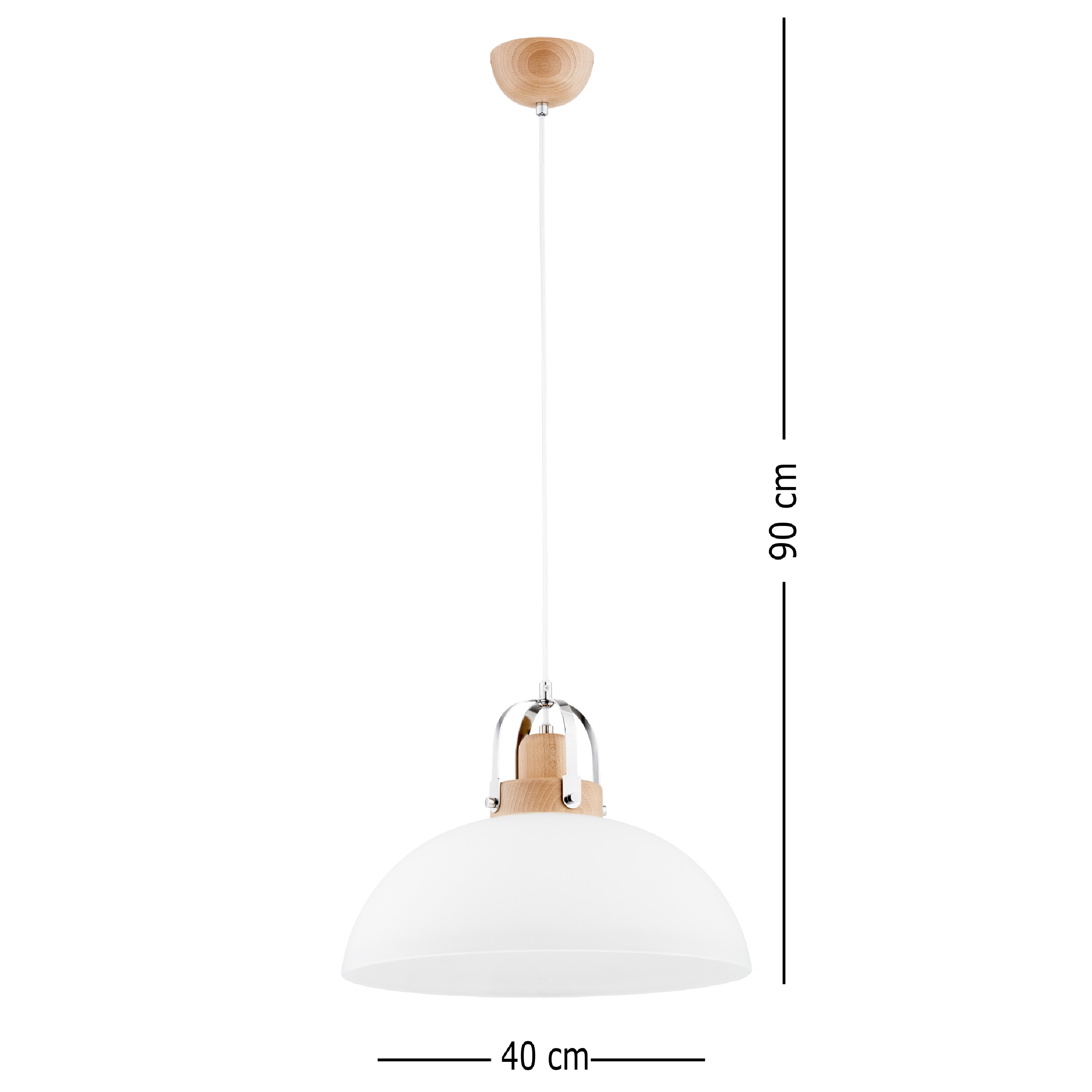 Lampa wisząca Eclat biało-srebrna E27 Alfa - 4