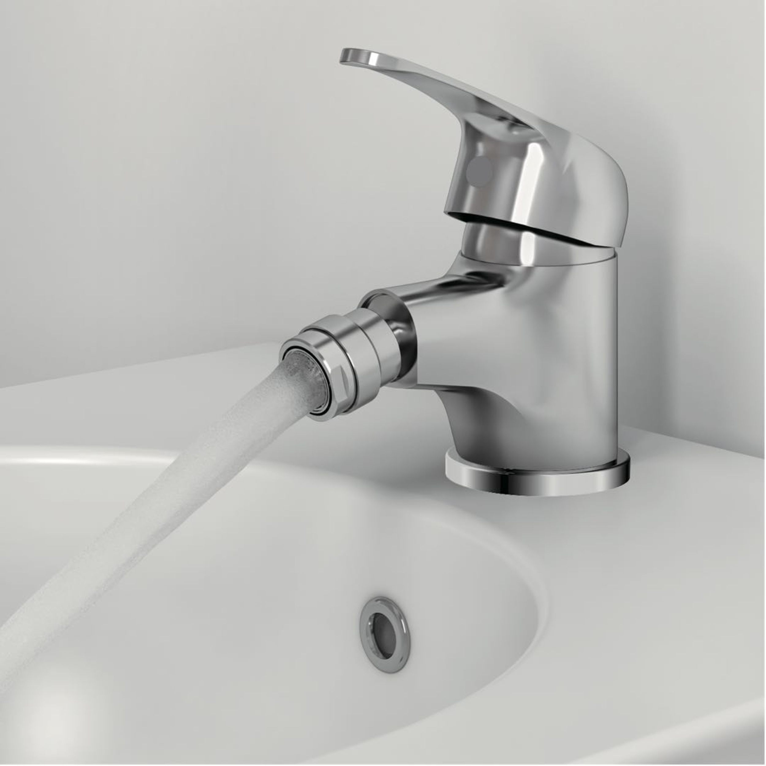 Grifo monomando de bidé SENSEA Natu cromo brillo. Latón - 2