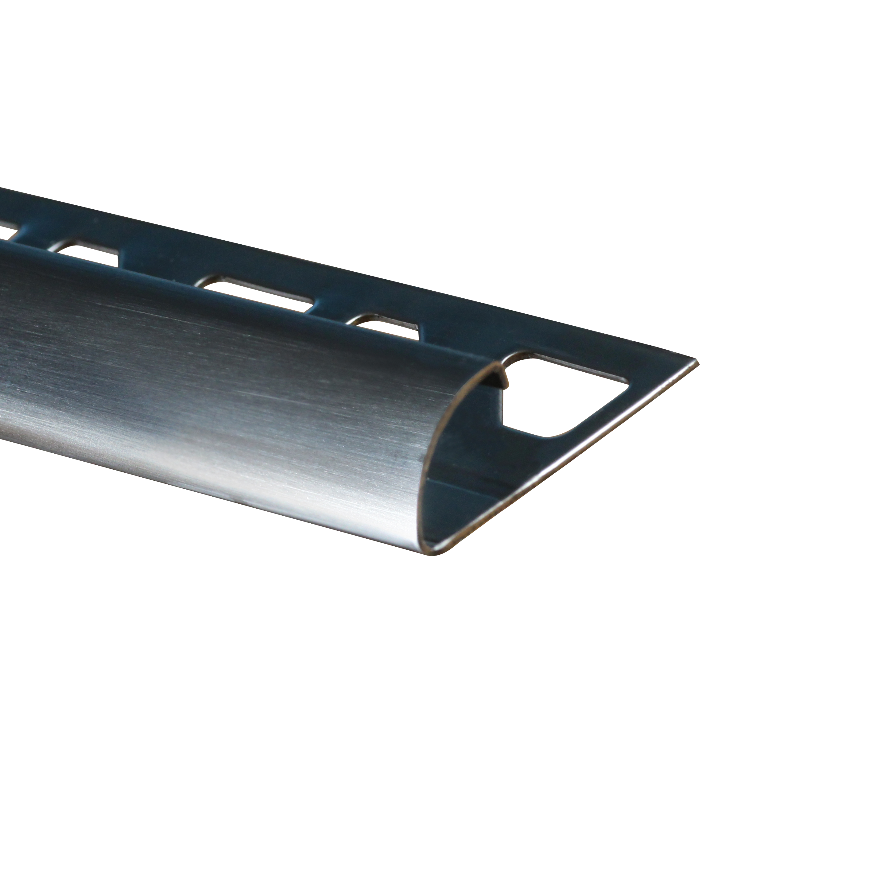 Profil do glazury zewnętrzny półokrągły 12 mm / 2.5 m Stal szczotkowana Standers