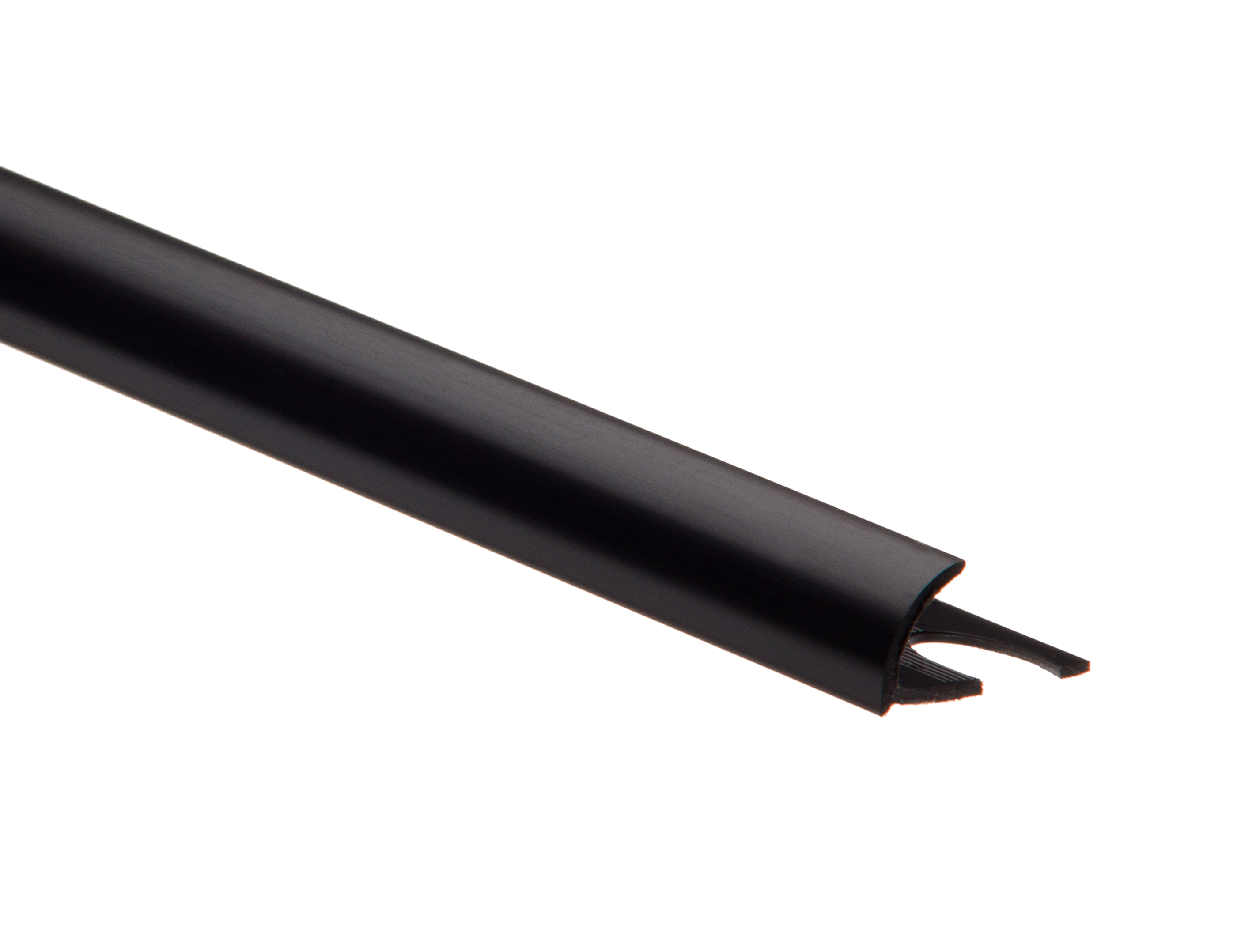 Profil do glazury zewnętrzny półokrągły PVC 8 mm / 2.5 m Czarny Standers