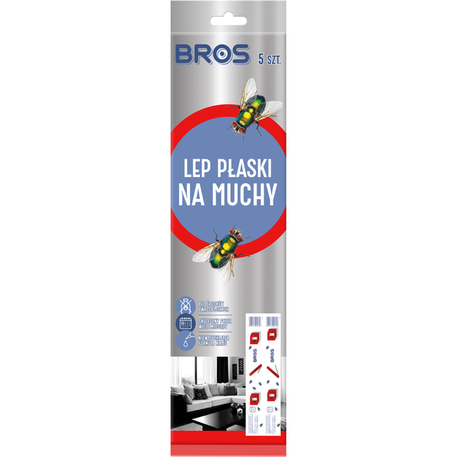 Lep na muchy płaski 5szt. Bros