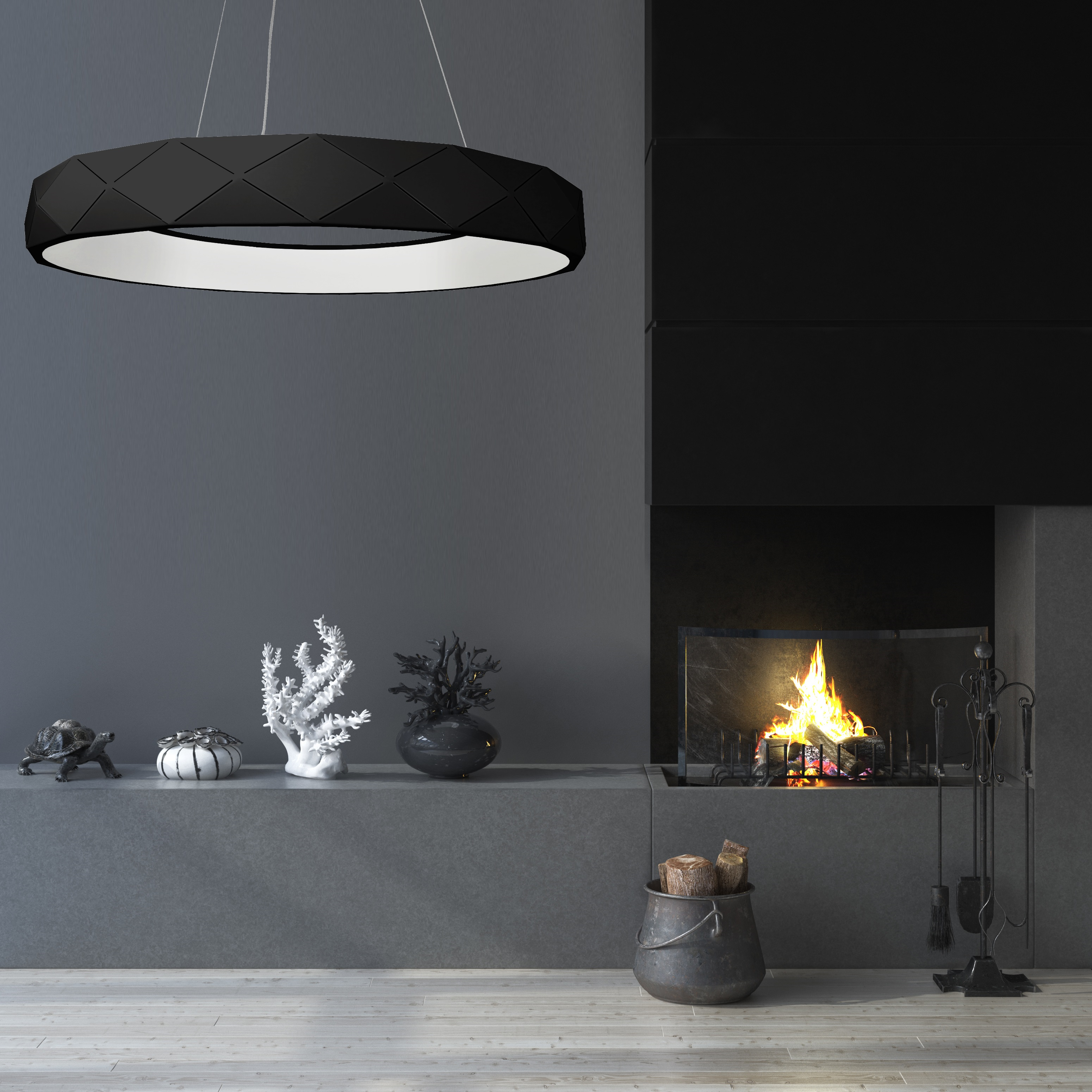 Lampa wisząca Reus 3240 lm czarna LED Light Prestige - 4