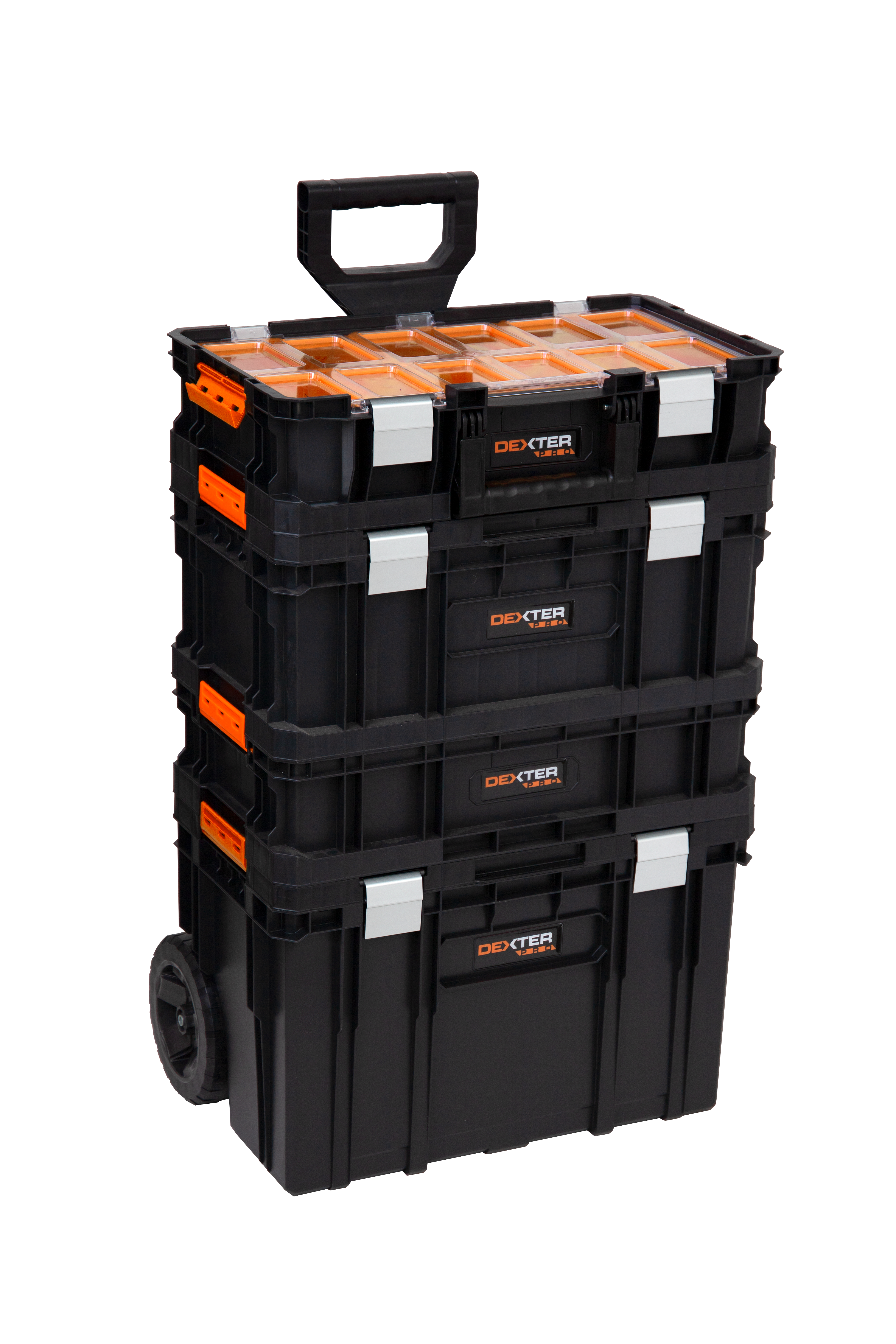 Modularny zestaw skrzyń narzędziowych na kołach 39 x 53.5 x 82 cm Dexter PRO