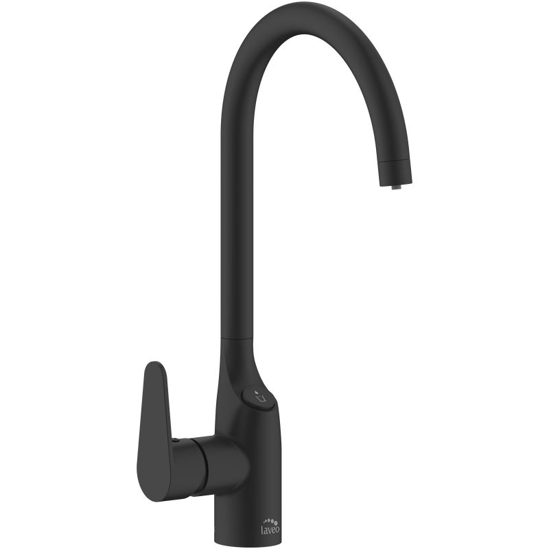 Bateria kuchenna filtrująca ClaroCzarna wylewka U 40 cm Laveo