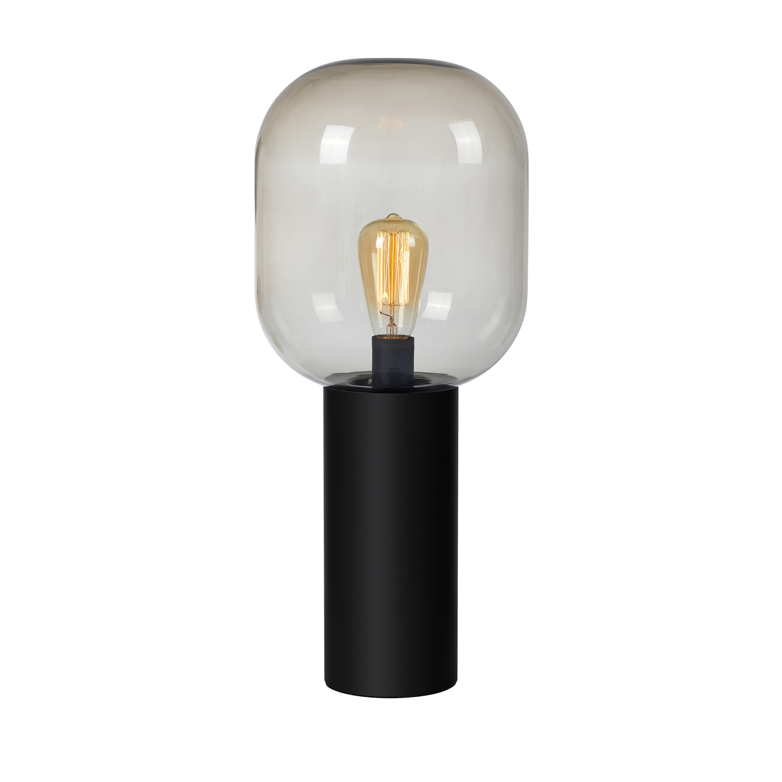 Lampa stołowa Brooklyn czarno-transparentna E27 Markslojd