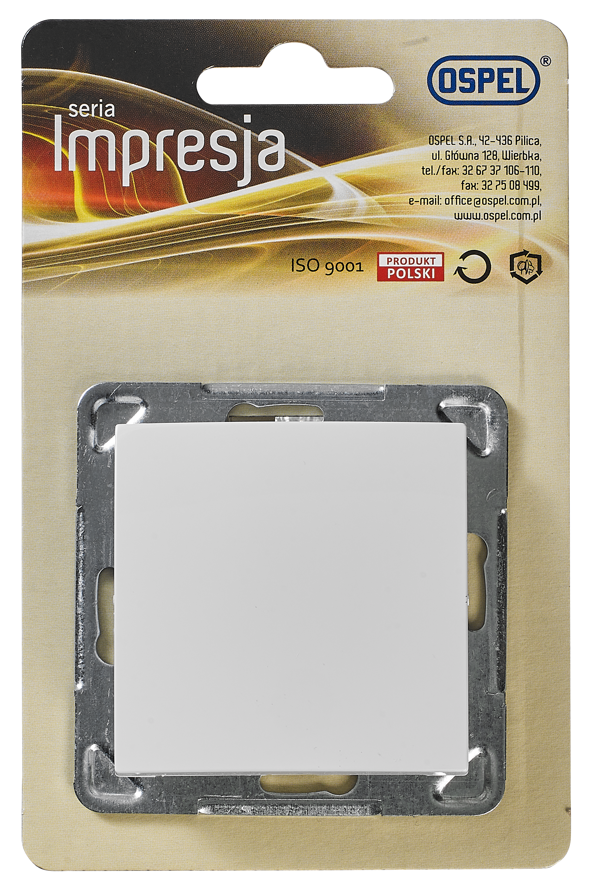 Włącznik pojedynczy IMPRESJA Biały OSPEL - 15