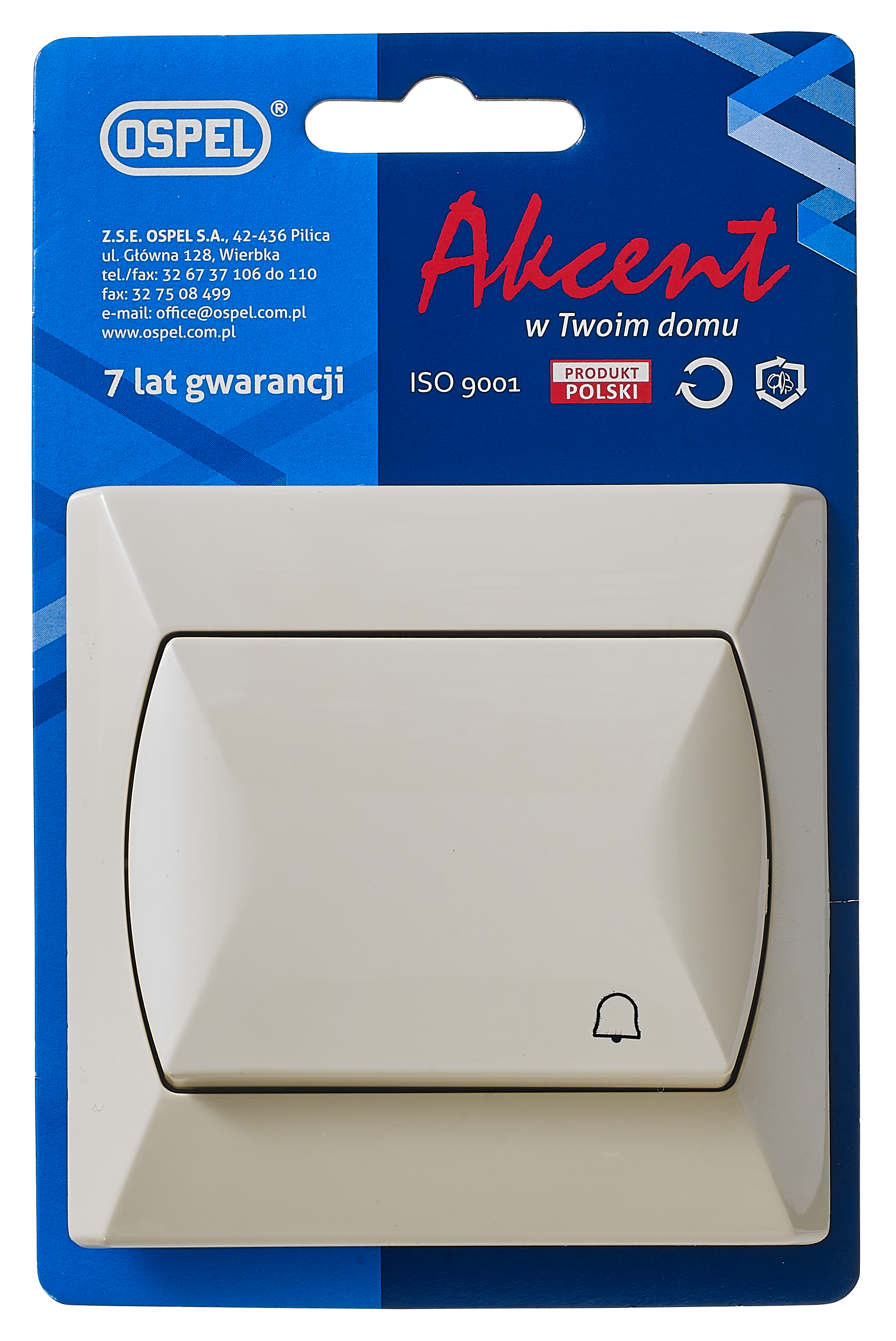 Przycisk dzwonek AKCENT Krem OSPEL - 4