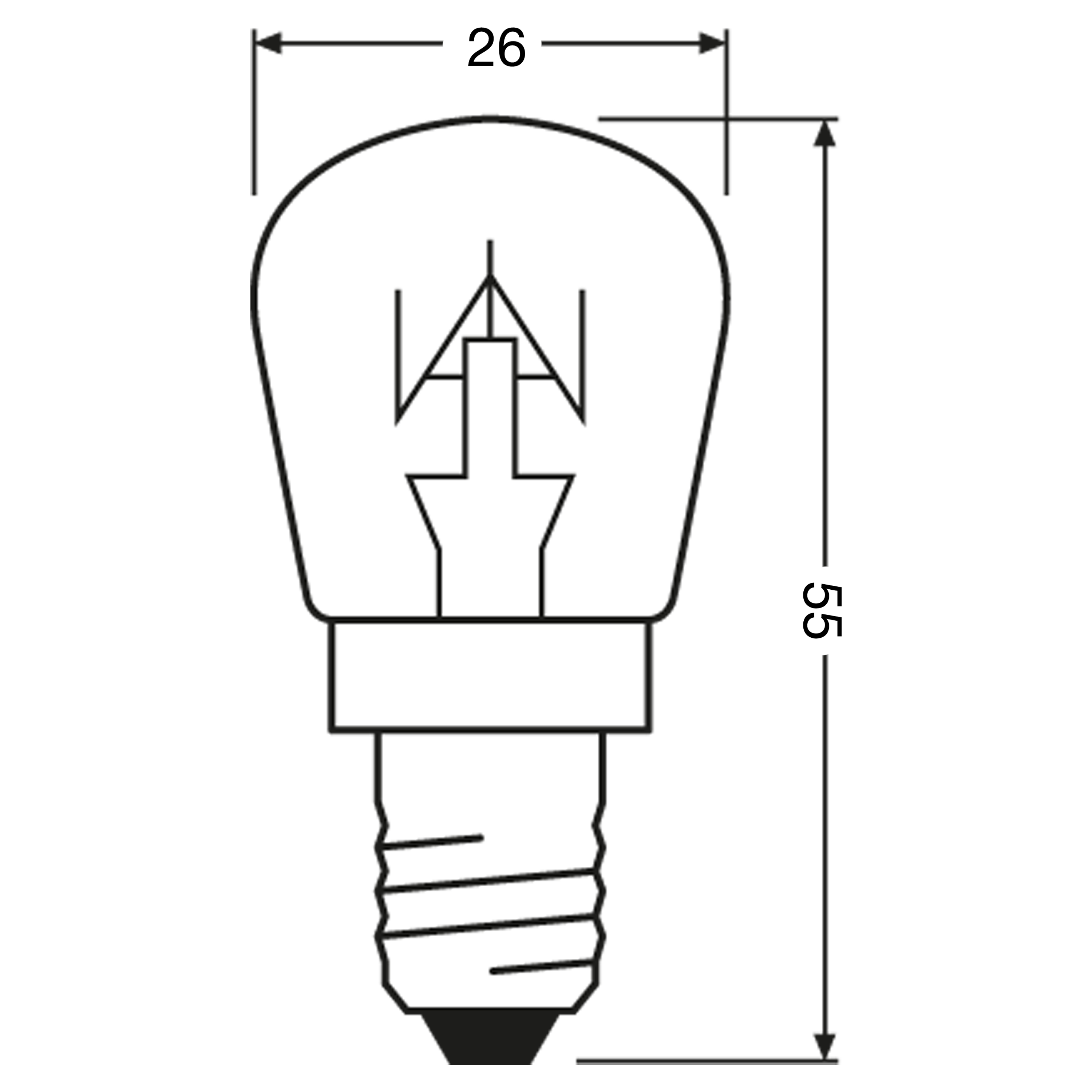 Żarówka specjalistyczna E14 (230 V) 15 W 110 lm OSRAM - 2