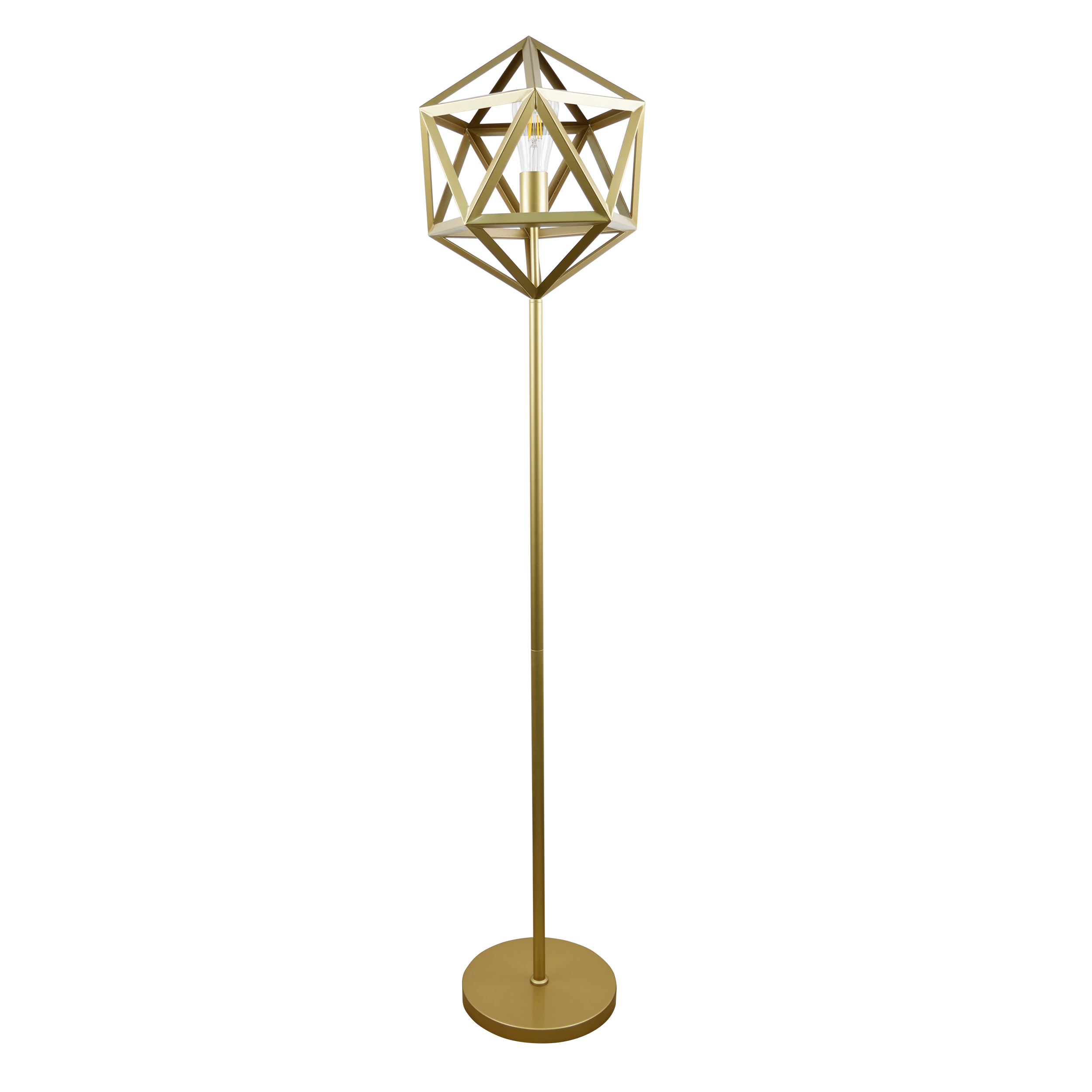 Lampa podłogowa Denmark złota E27 Polux