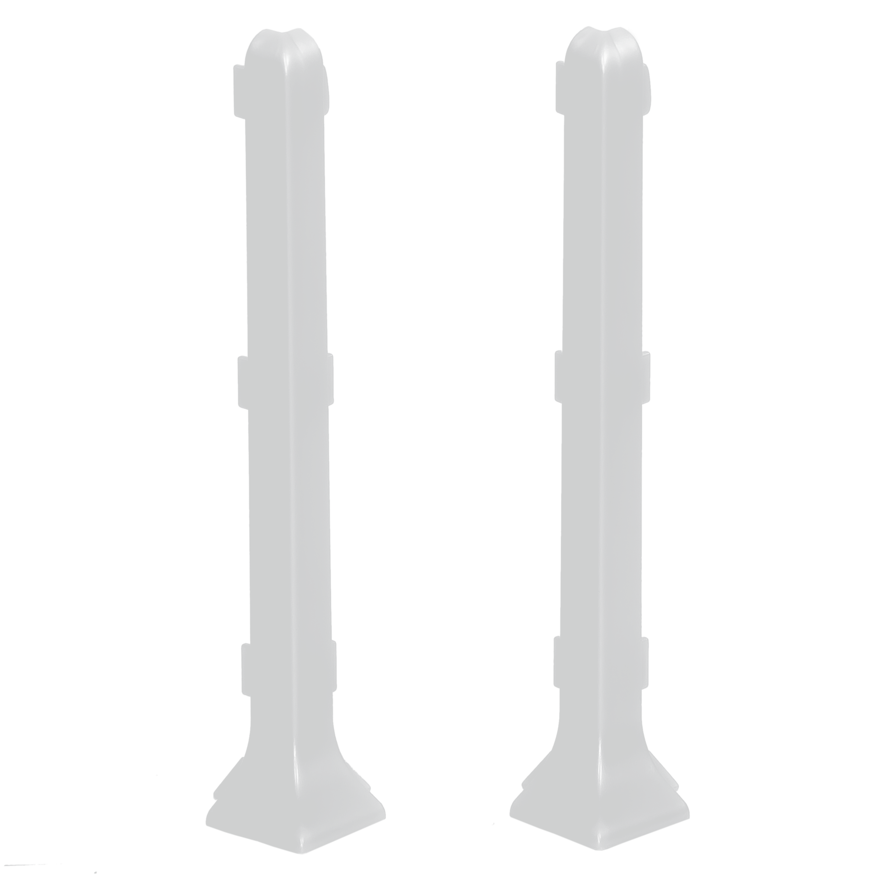Narożnik zewnętrzny listwy przypodłogowej LP 100 mm biały mat 2szt Cezar