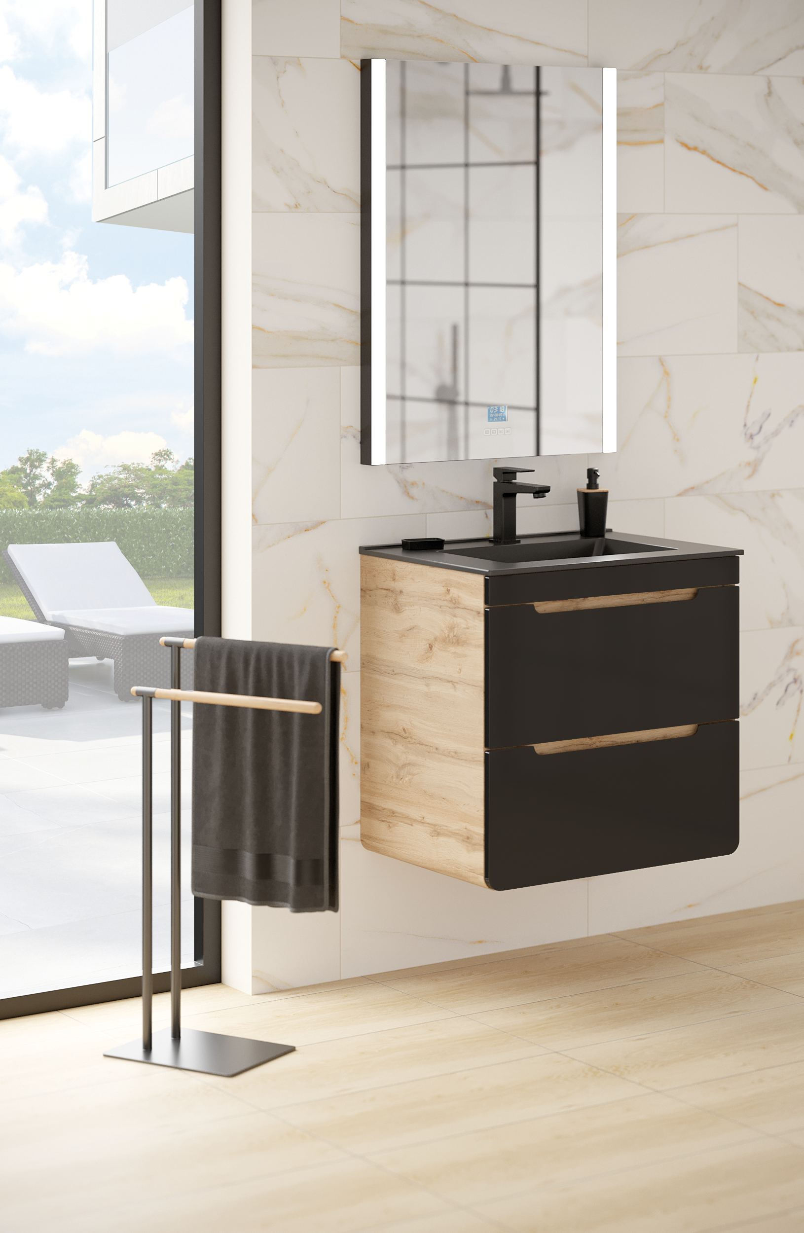 Szafka pod umywalkę Aruba 60 Tandem Blum System Comad - 5