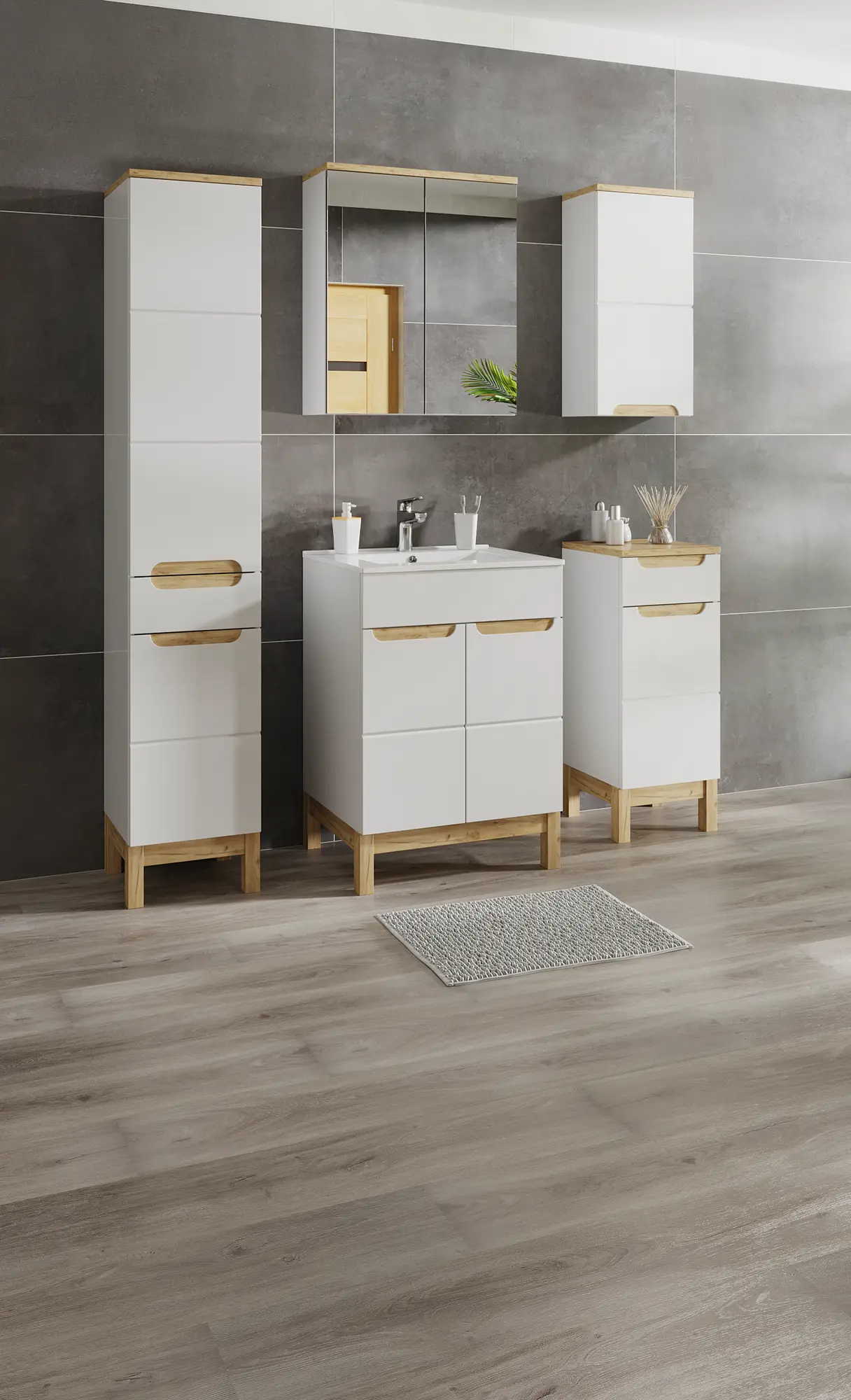 Szafka lustrzana bez oświetlenia Bali 60 x 70 x 20 Comad - 2