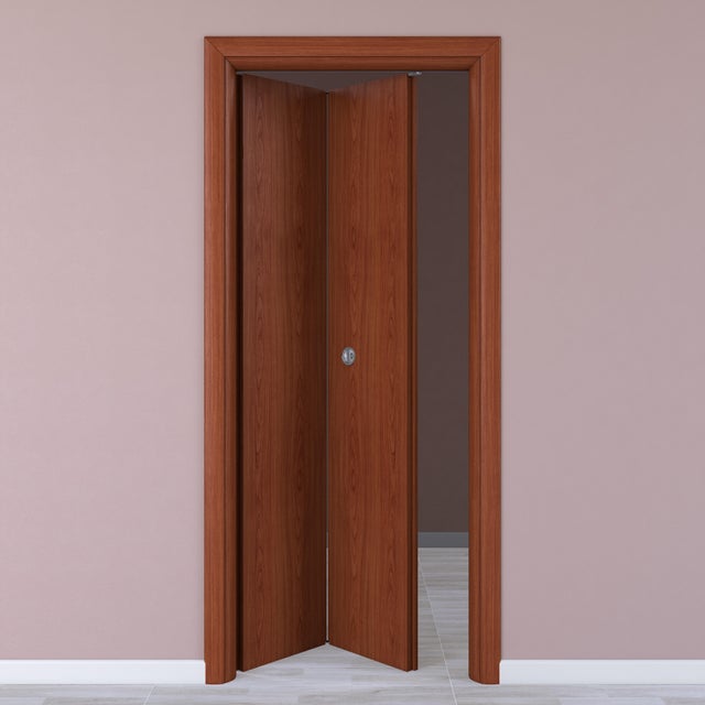 Porta interna pieghevole a libro Rose in MDF colore ciliegio, L 70 x H 210 cm, apertura a sinistra
