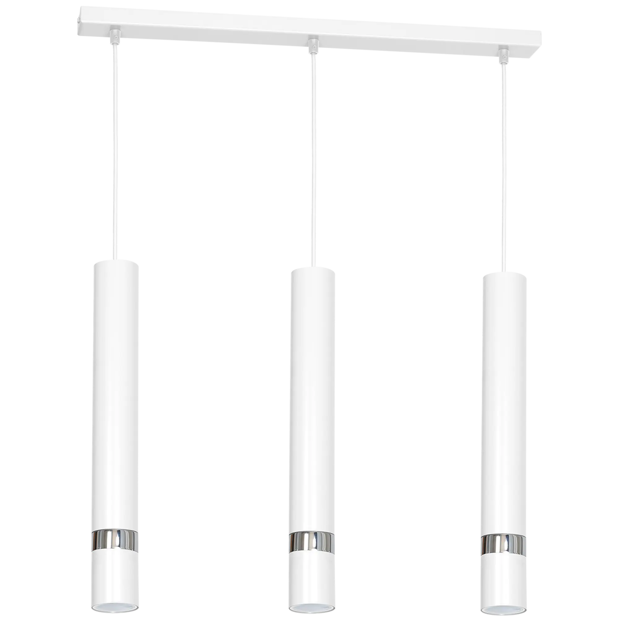 Lampa wisząca Joker biało-srebrna 3 x GU10 Milagro