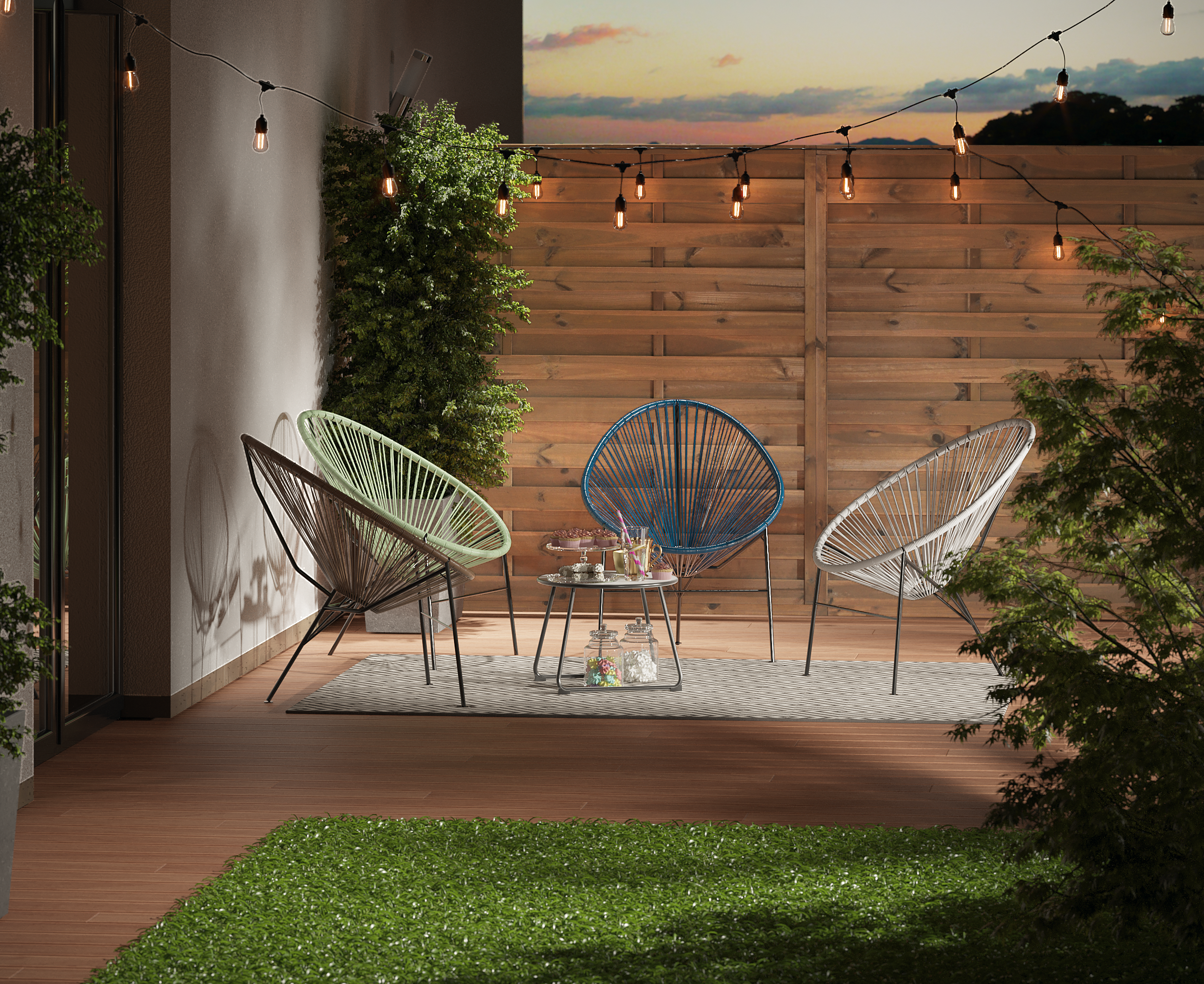 Krzesło ogrodowe Acapulco czarne - 6