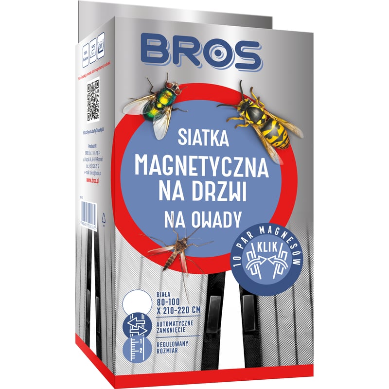 Moskitiera na drzwi 100x220 cm Biała Bros