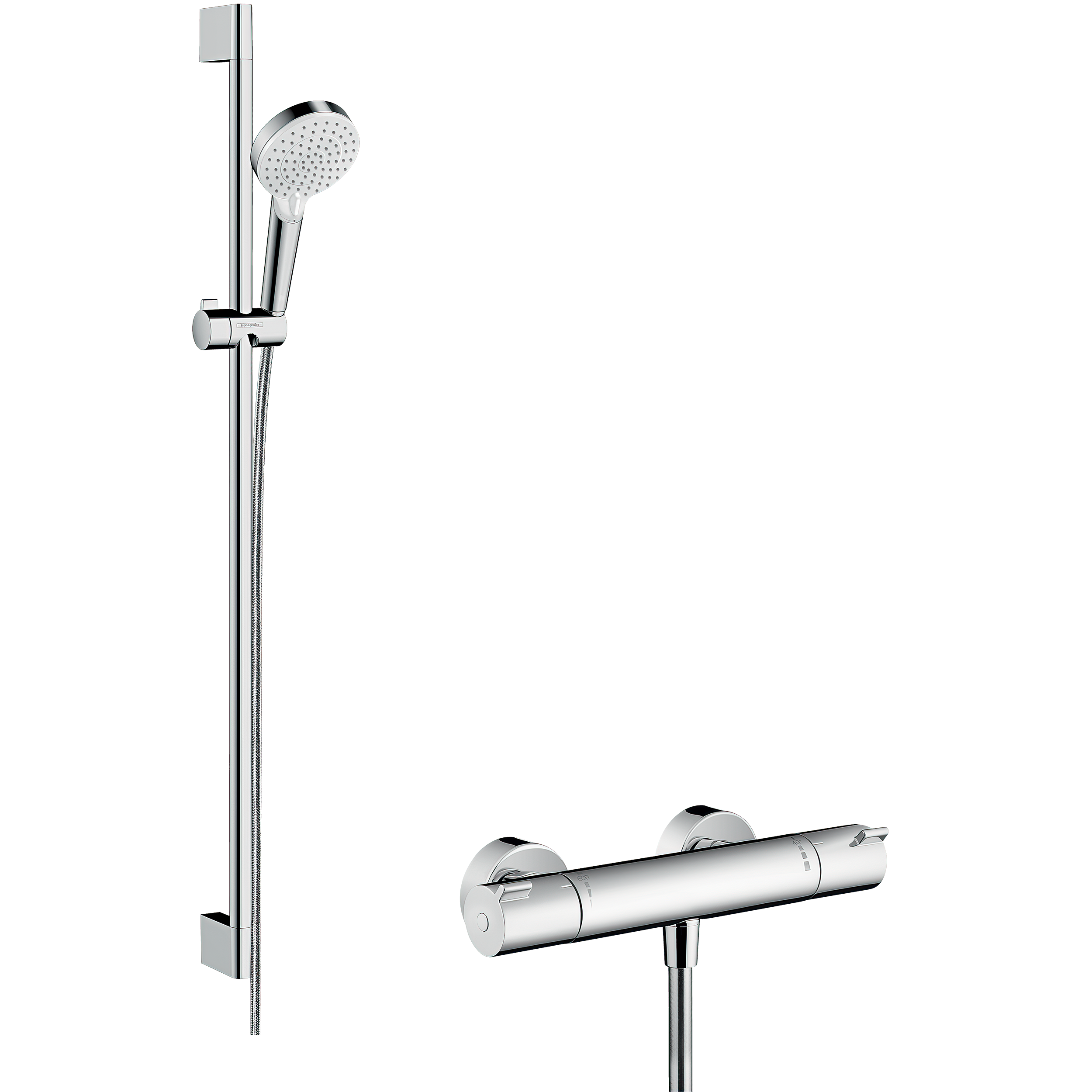 Bateria prysznicowa chrom zestaw na drążku Crometta Hansgrohe