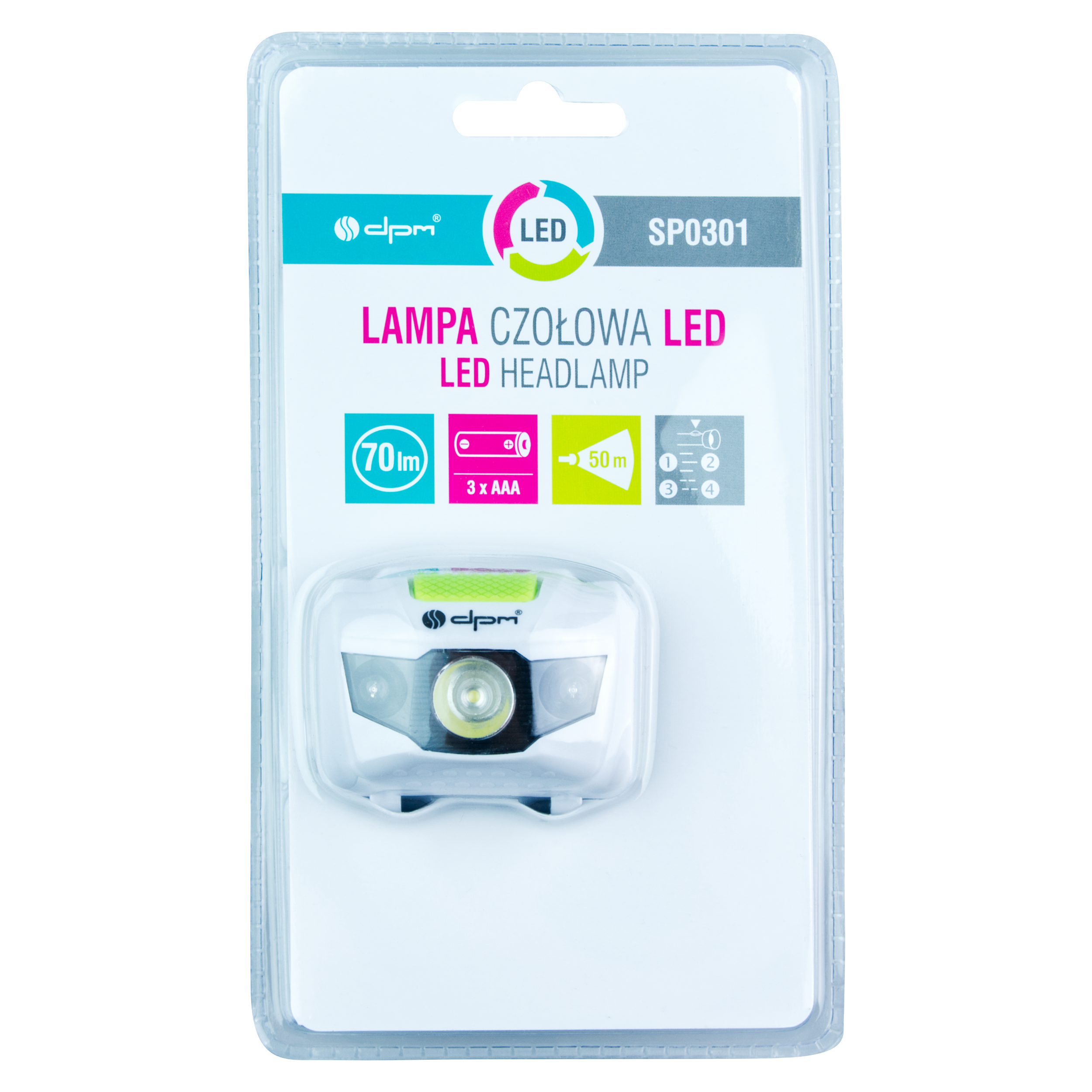 Latarka czołowa LED 3 AAA SP0301 DPM - 2