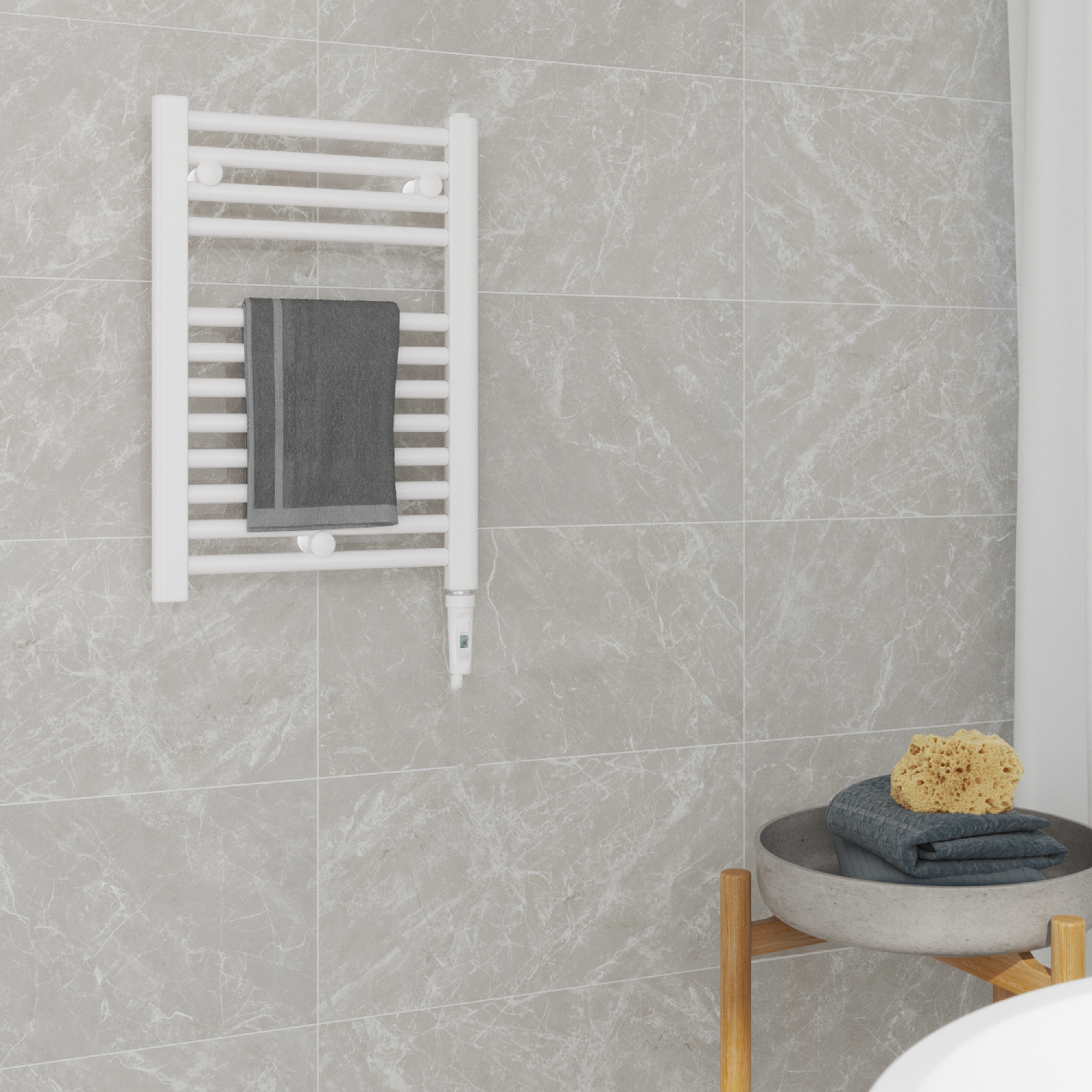 Grzejnik elektryczny 69x40 cm Biały 250W EQUATION - 5